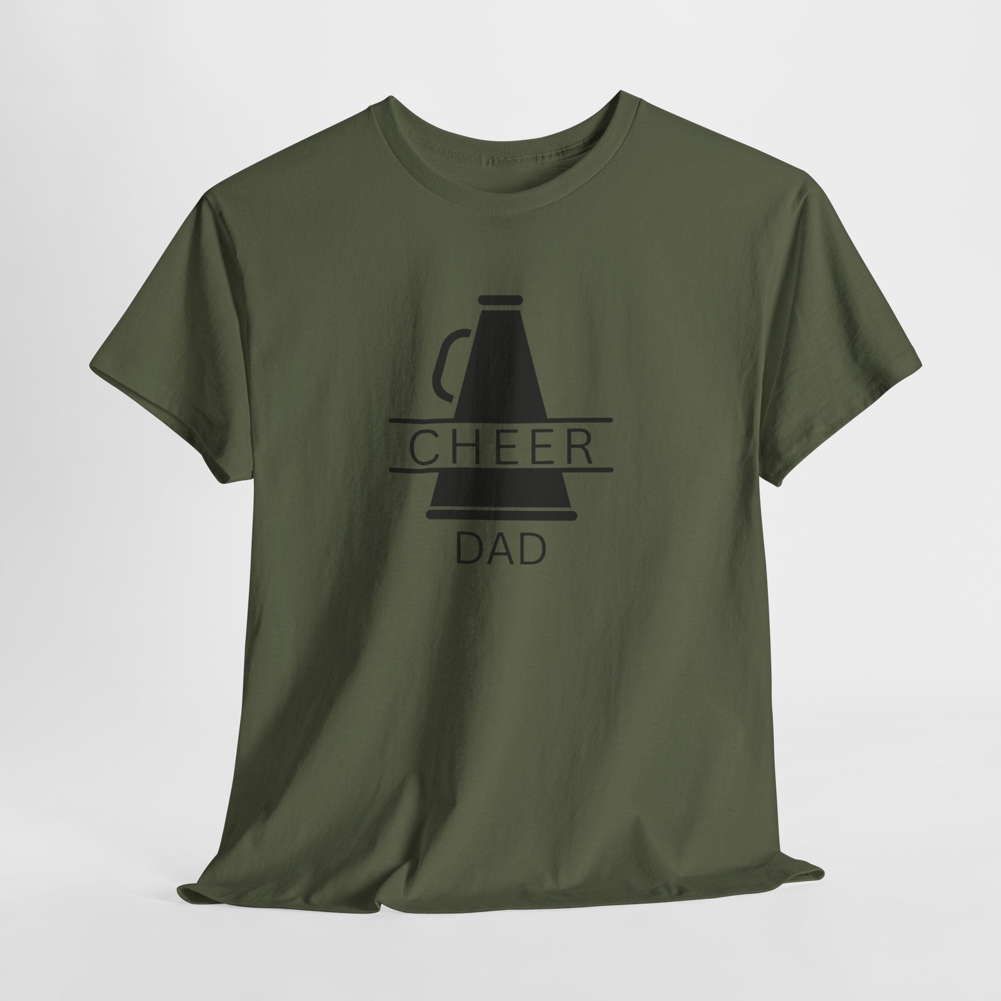 Cheer Dad T-Shirt – Megaphone Graphic Tee for Proud Cheerleading Fathers
