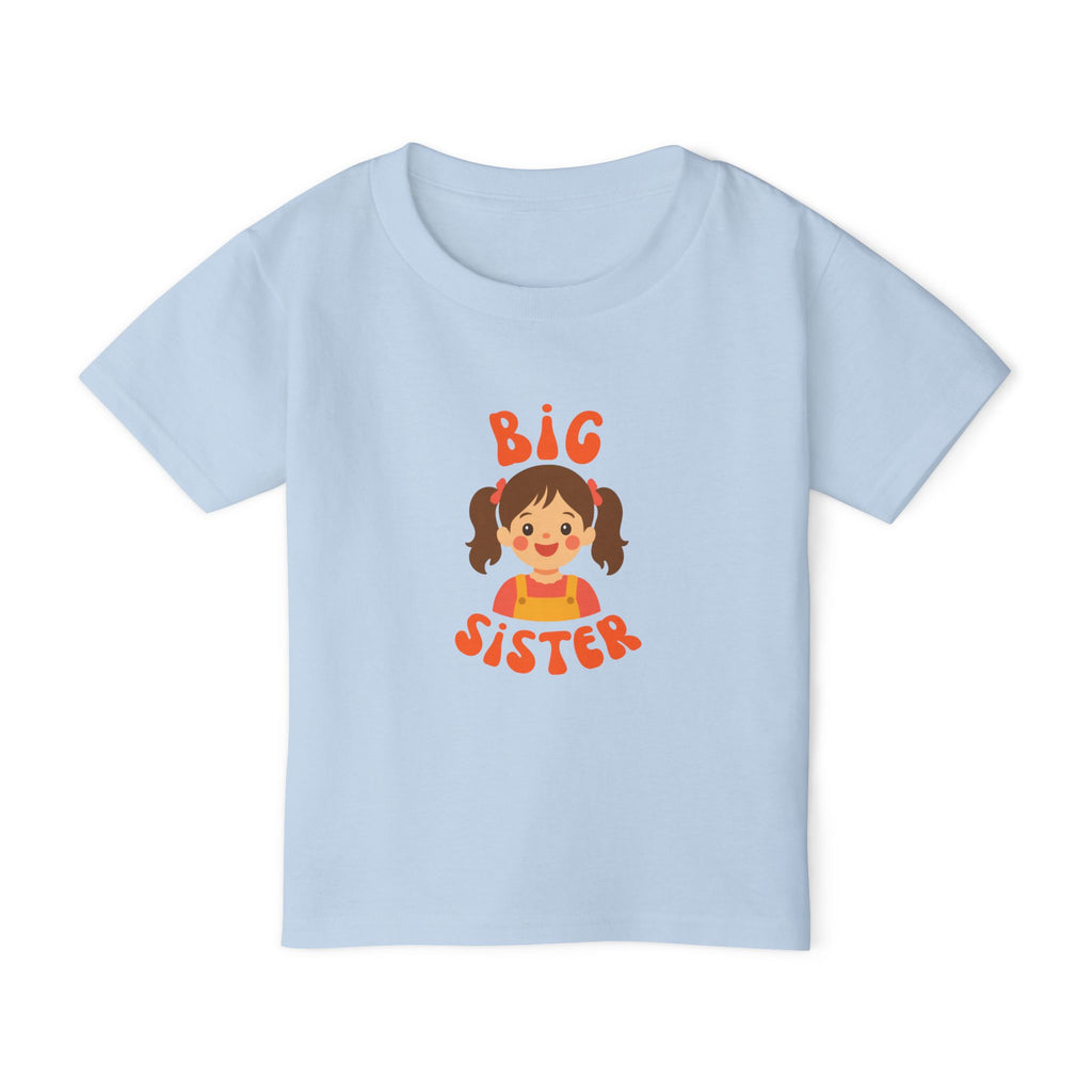 Big Sister Toddler T-Shirt — Cute Cartoon Sibling Announcement Tee