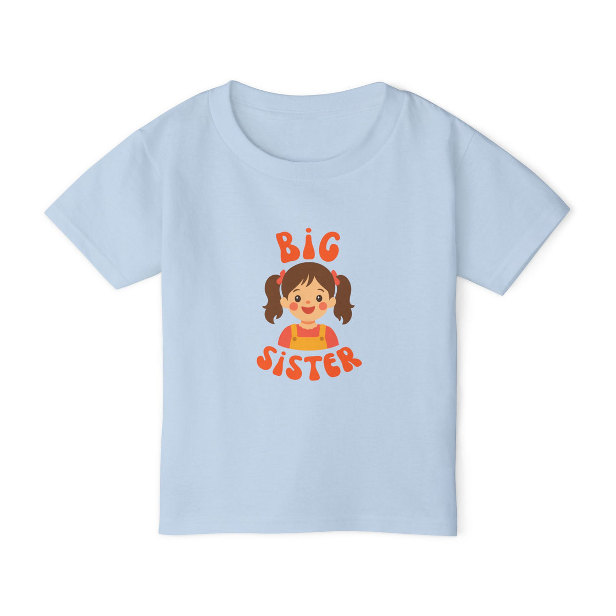 Big Sister Toddler T-Shirt — Cute Cartoon Sibling Announcement Tee
