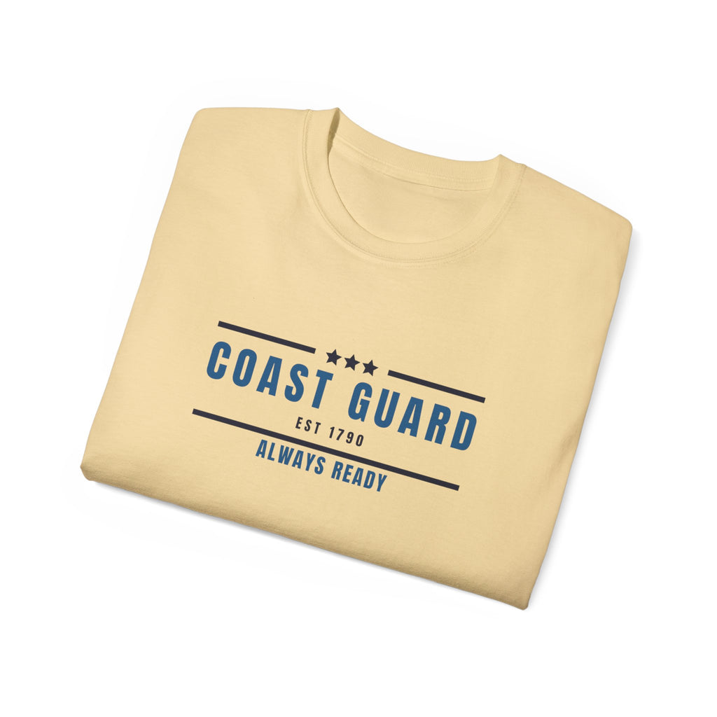 Coast Guard "Always Ready" Tee — Patriotic Military Crew Shirt