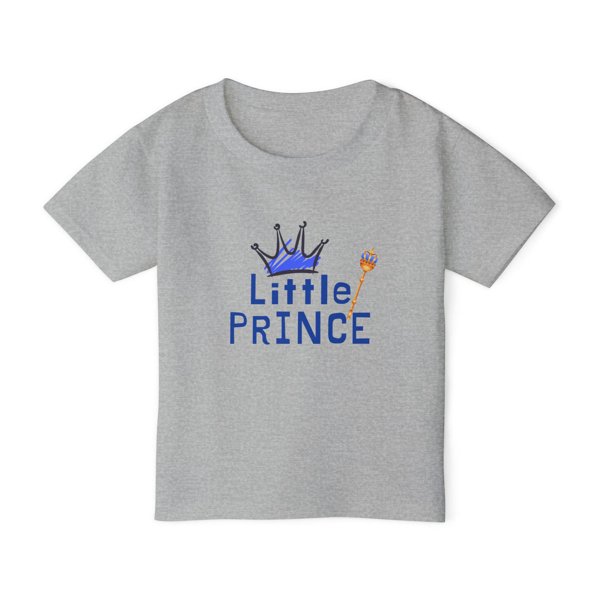 Toddler T-Shirt — “Little Prince” Blue Crown Cute Kids Tee