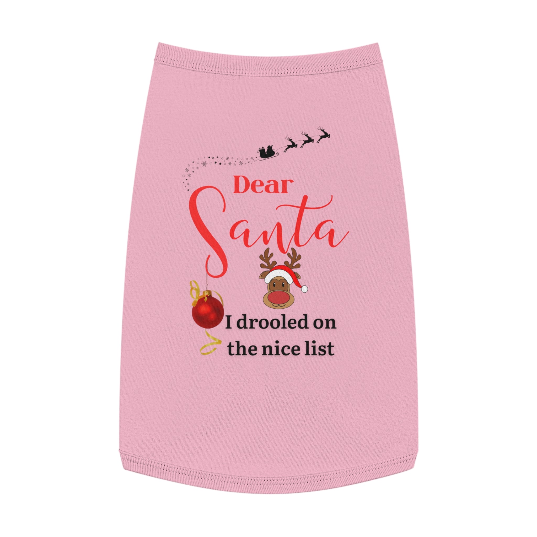 I drooled on ...Festive Pet Tank Top, Christmas Pet Apparel, Holiday Dog Shirt, Santa Themed Dog Outfit, Cute Pet Gift