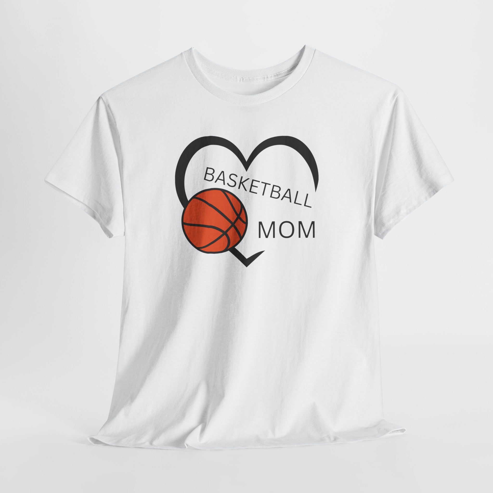 Basketball Mom T-Shirt – Heart & Basketball Design
