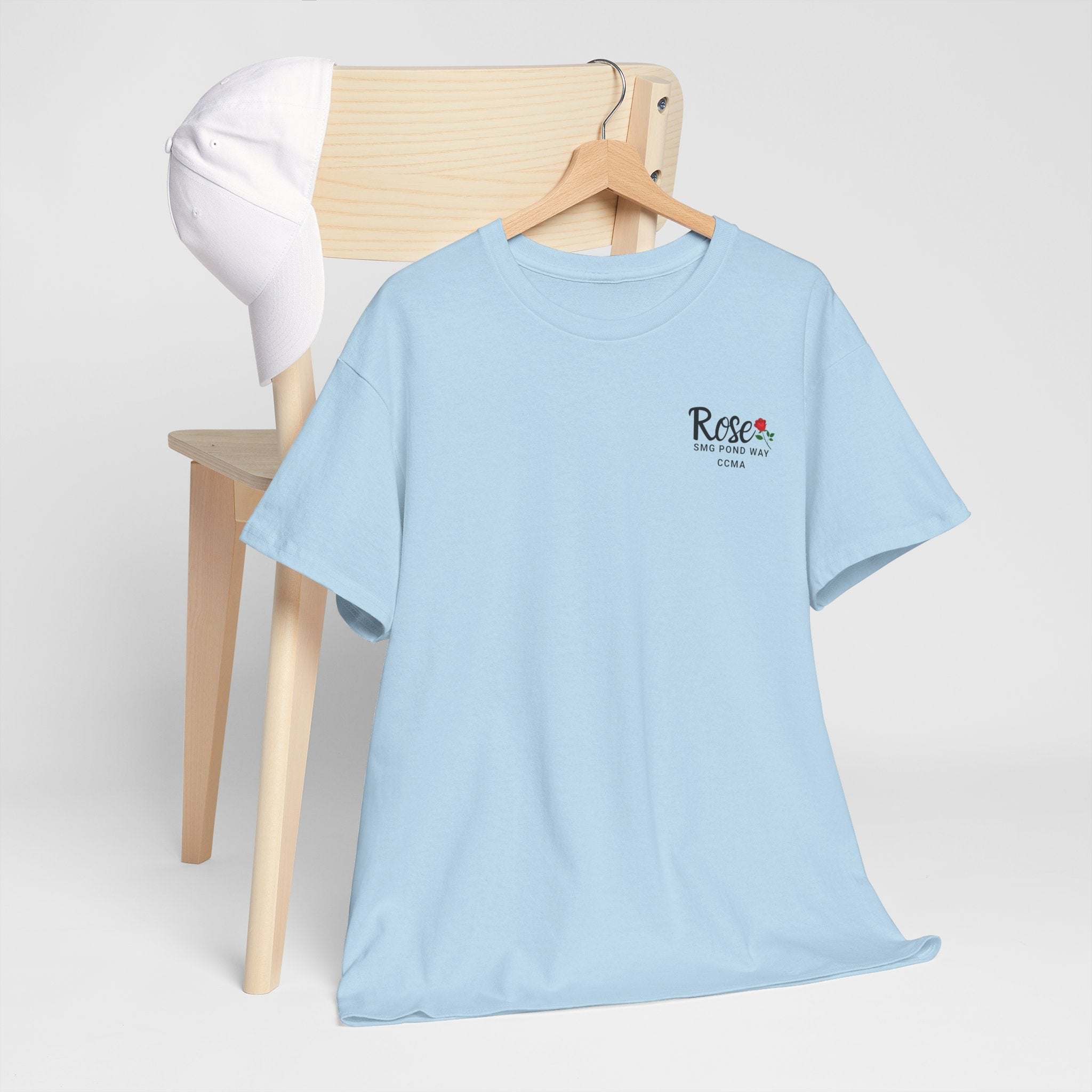 Personalized name Rose Work T-shirt with Rose