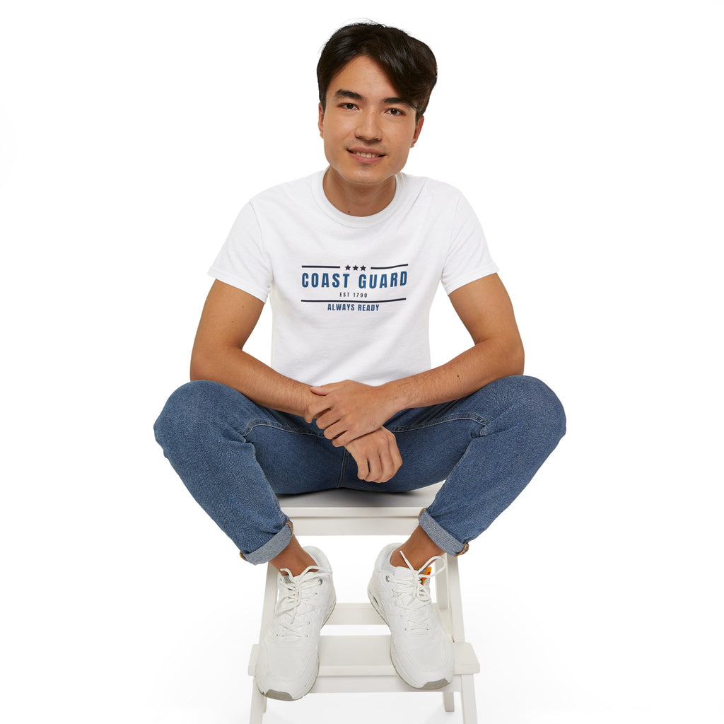 Coast Guard "Always Ready" Tee — Patriotic Military Crew Shirt