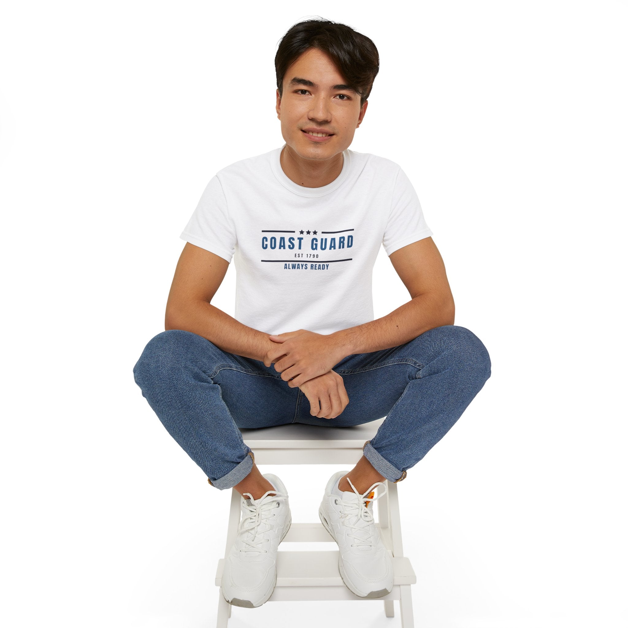 Coast Guard "Always Ready" Tee — Patriotic Military Crew Shirt