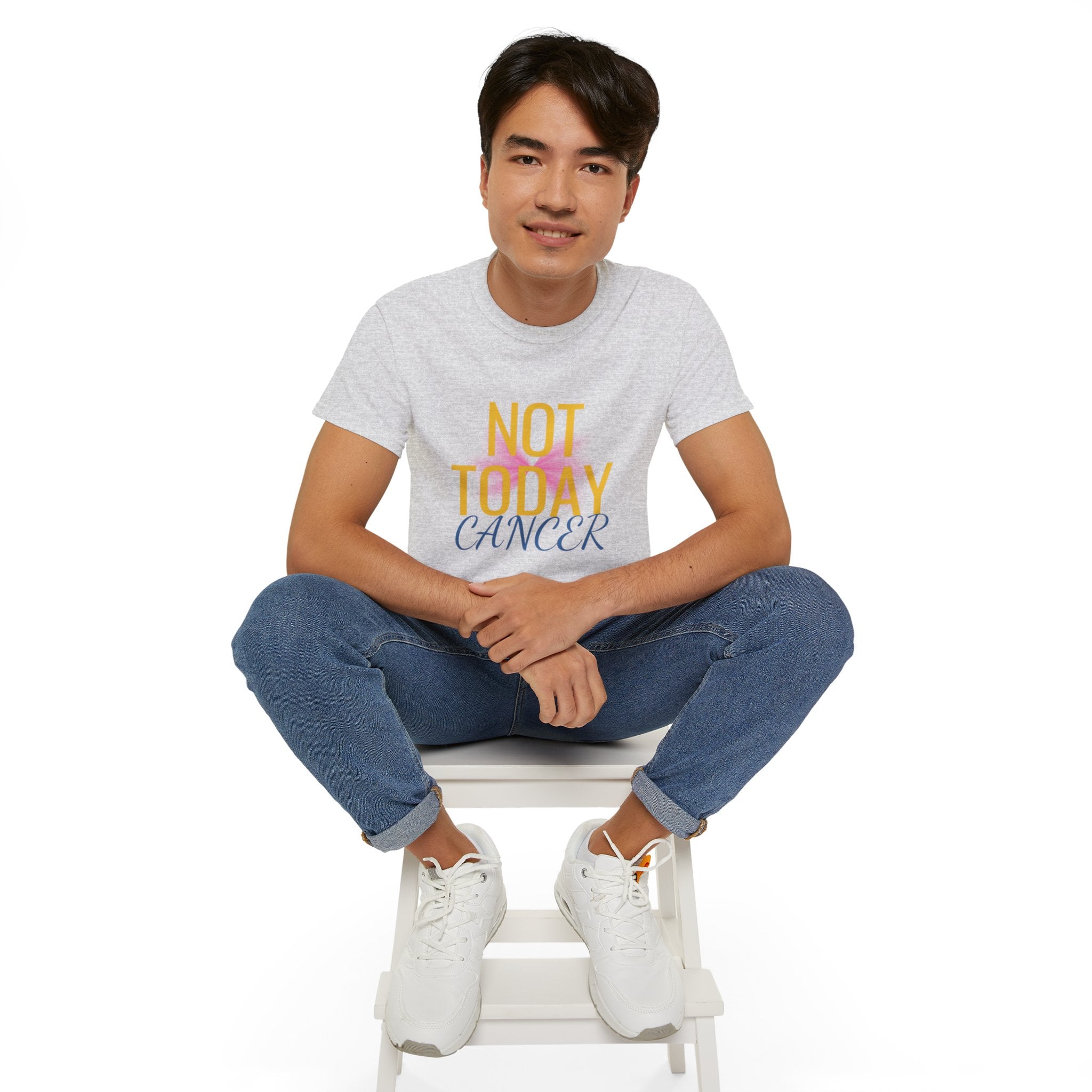 Not Today Cancer T-Shirt — Inspirational Cancer Awareness Tee with Pink Ribbon