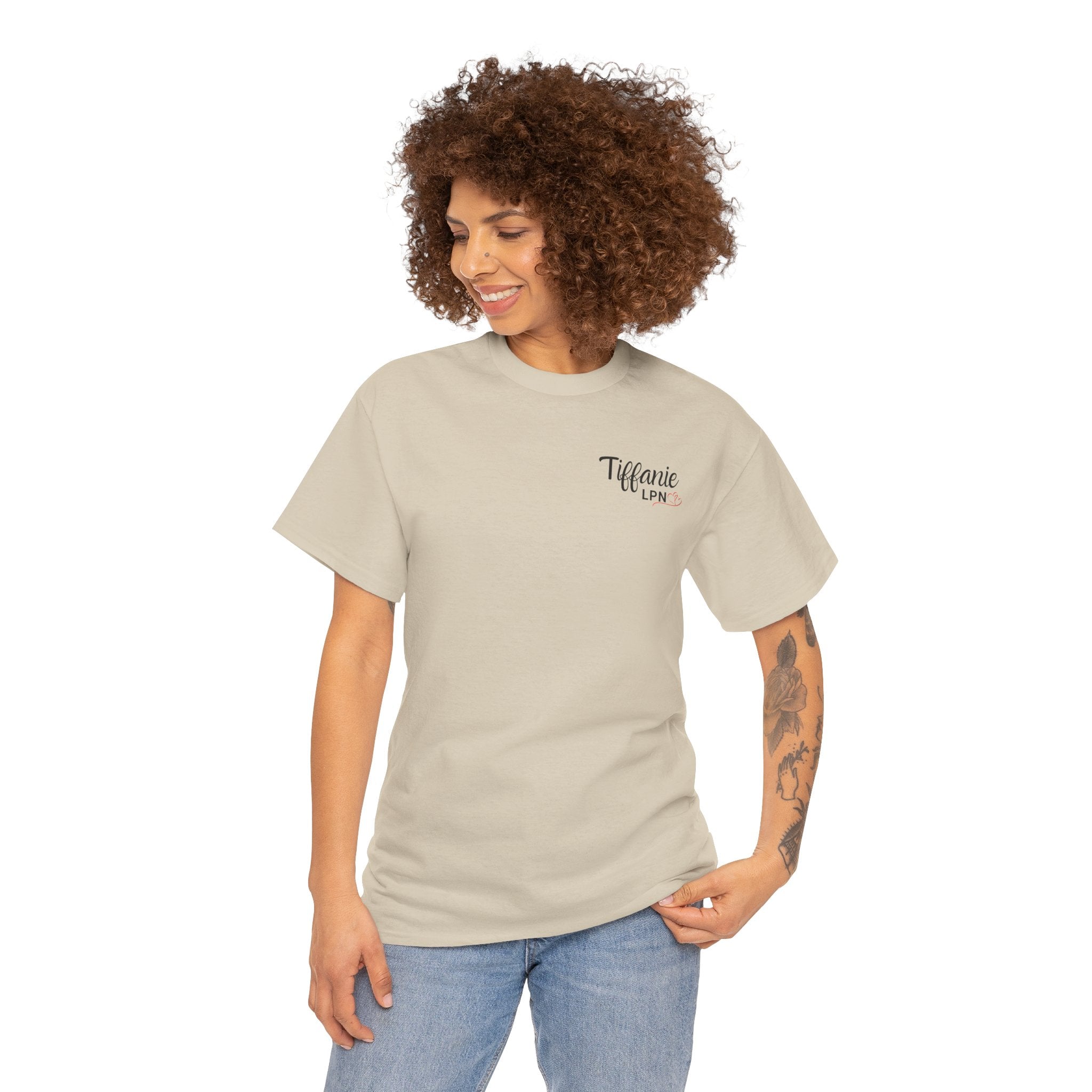 T-Shirt — "Tiffanie LPN" Minimalist Nurse Tee