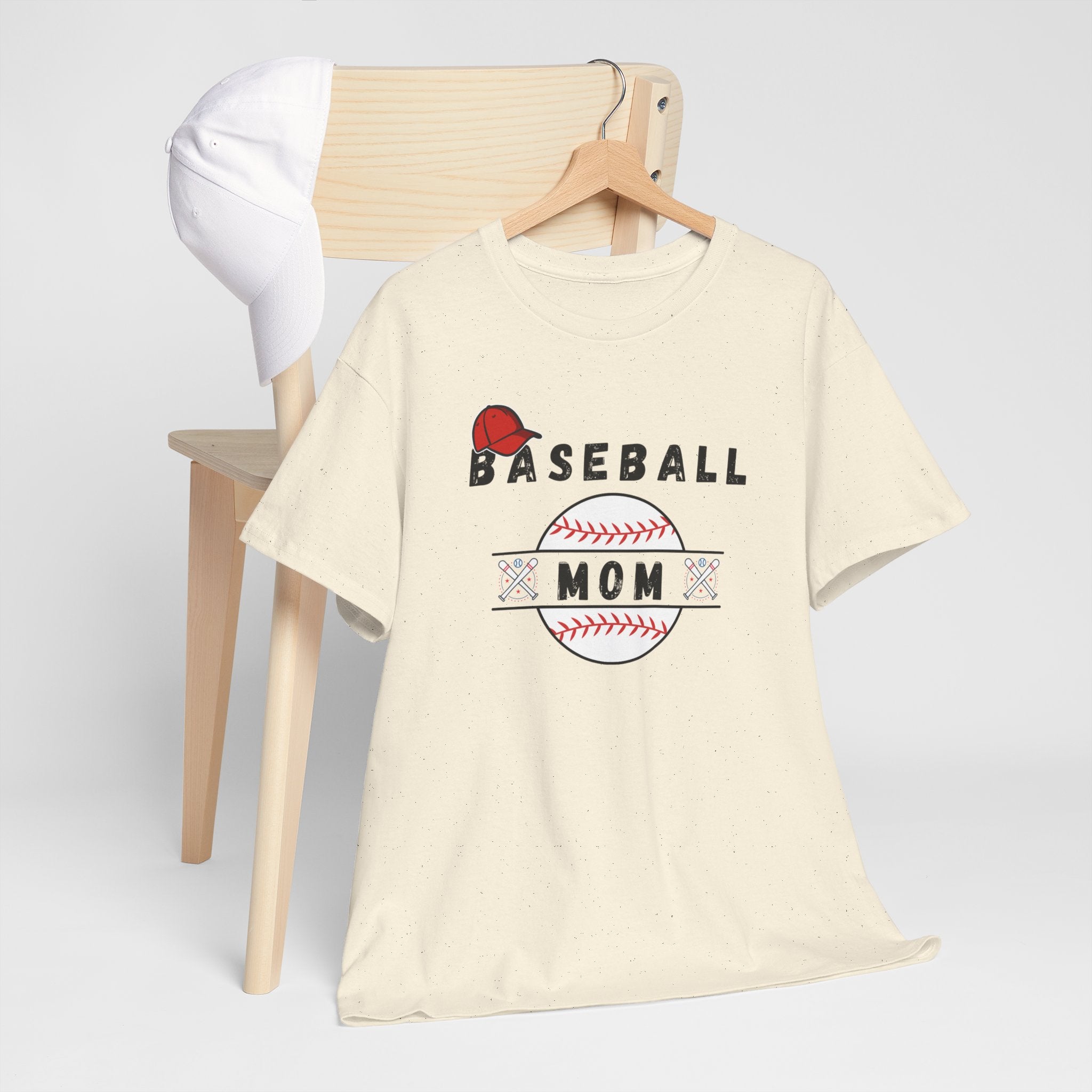 Baseball Mom T-Shirt – Women's Baseball Mom Tee with Stitch Graphic
