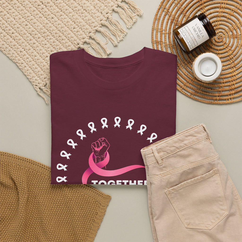 Breast Cancer Awareness T-Shirt - "Together We Fight" Pink Ribbon Tee