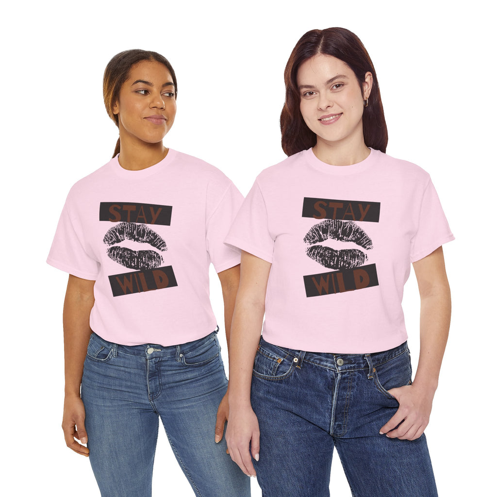 Stay Wild Lip Print T‑Shirt