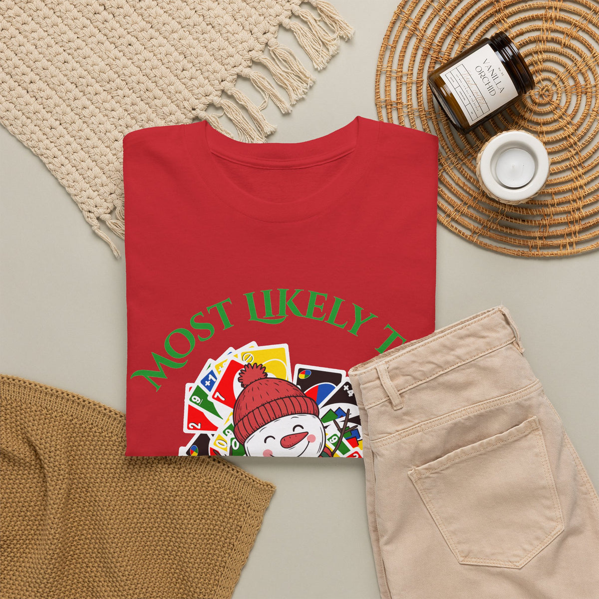 Most Likely to Argue Over Uno Christmas T-Shirt