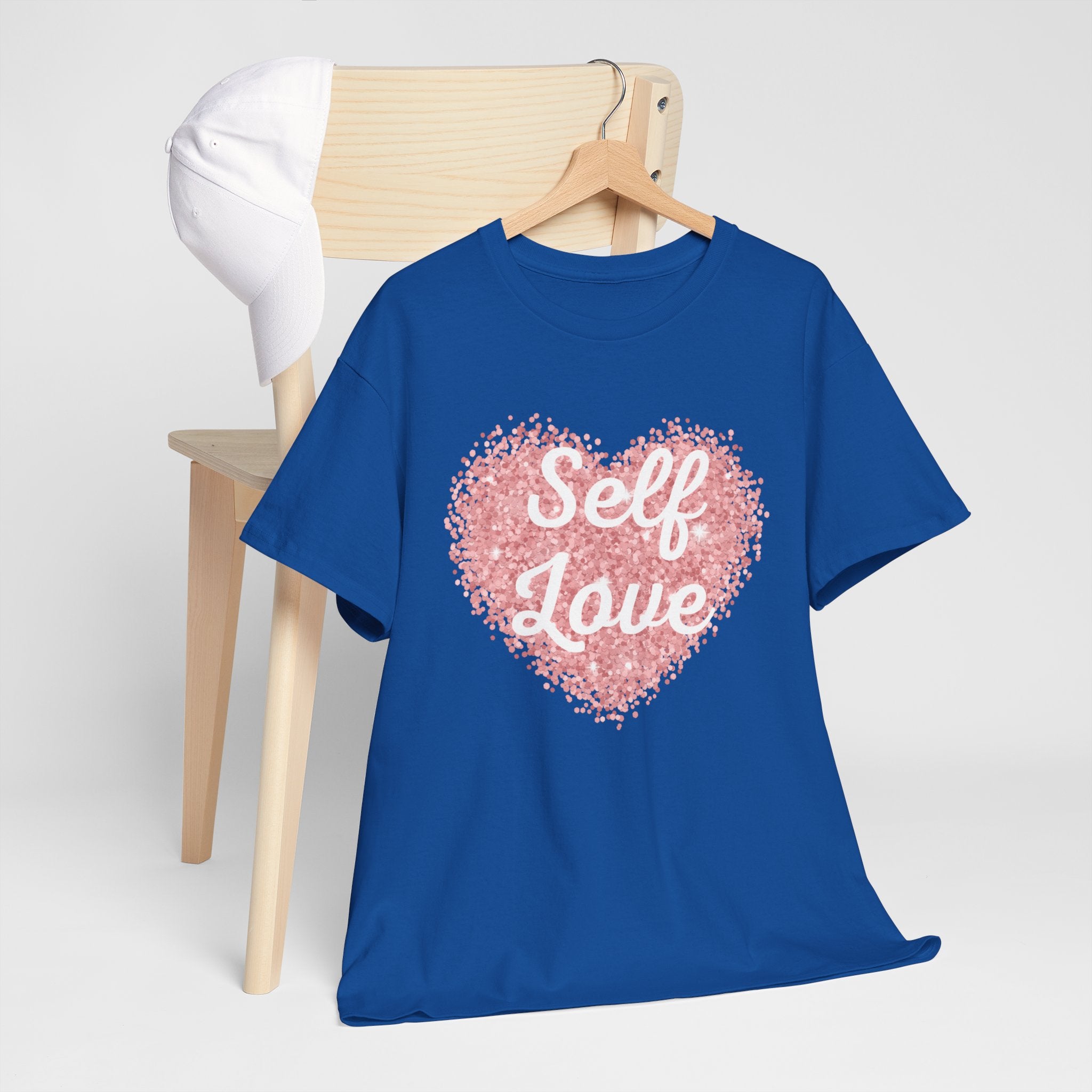 Self Love Tee — Pink Heart Mental Health Awareness Shirt