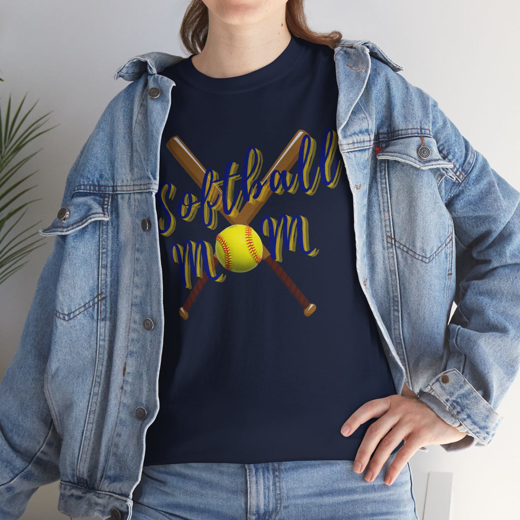Softball Mom T-Shirt — Bat & Ball Graphic Tee
