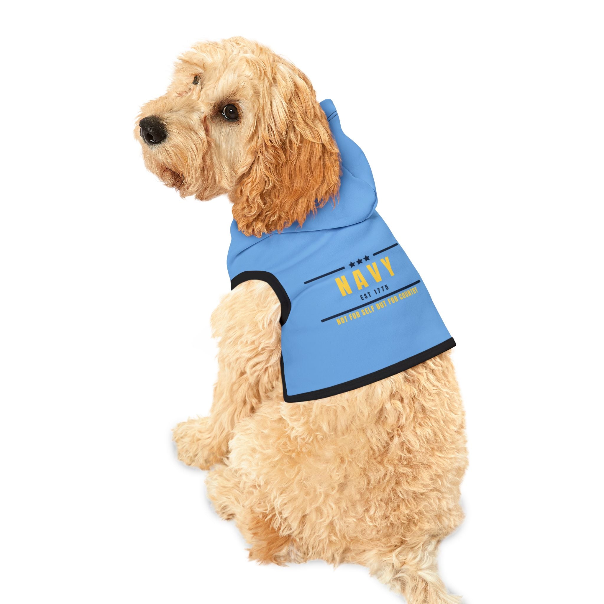 Navy Pet Hoodie - Blue Military Inspired Dog & Cat Hoodie