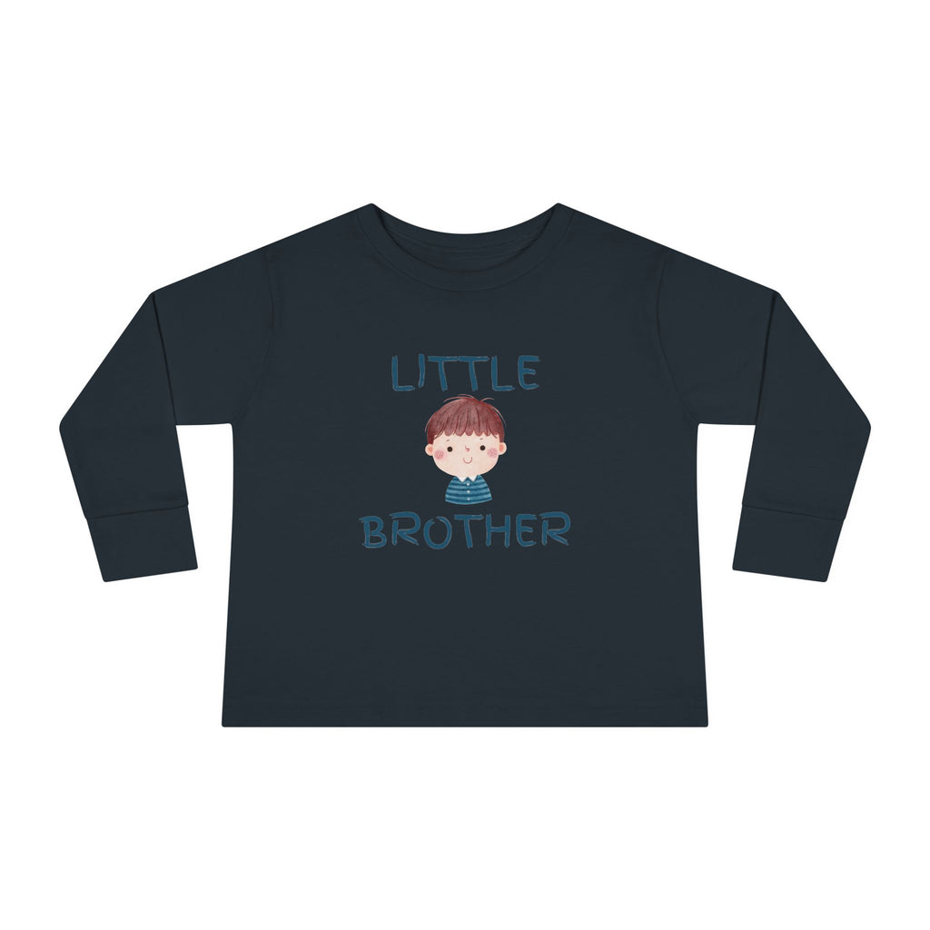 Little Brother Toddler Long Sleeve Tee — Colorful Playful Sibling Shirt