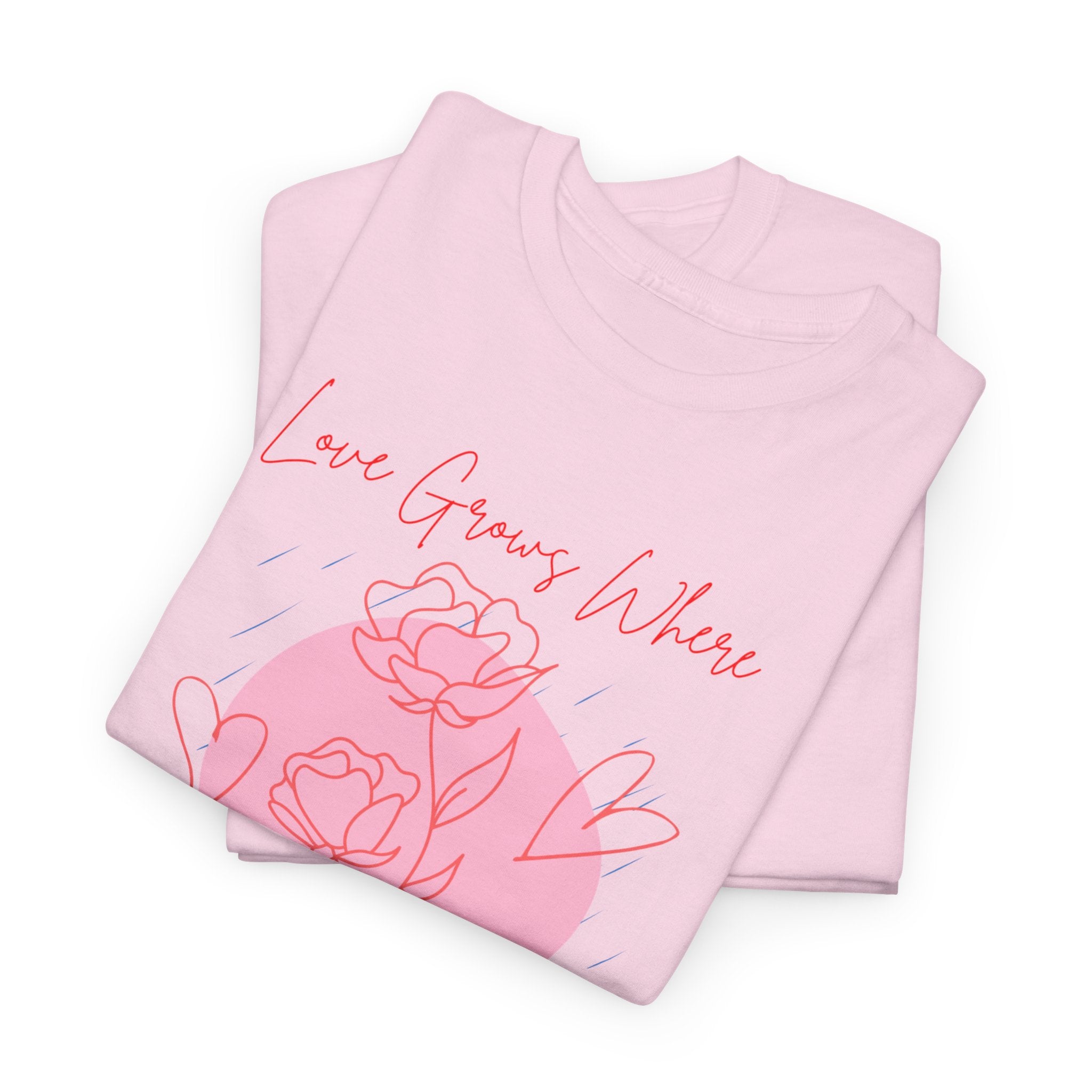 Rose Moon Graphic Tee — "Love Grows Where It’s Watered"