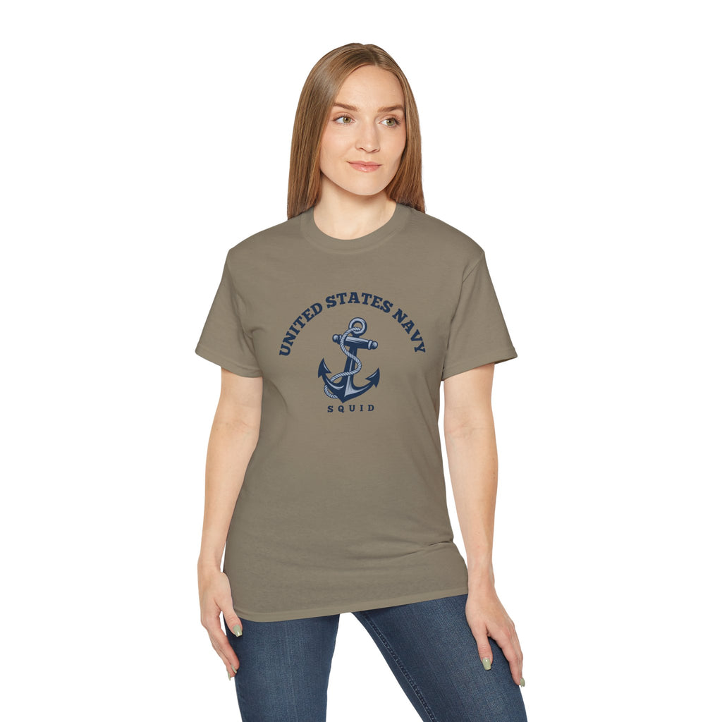 United States Navy Anchor Tee — "Squid" Graphic Cotton T-Shirt