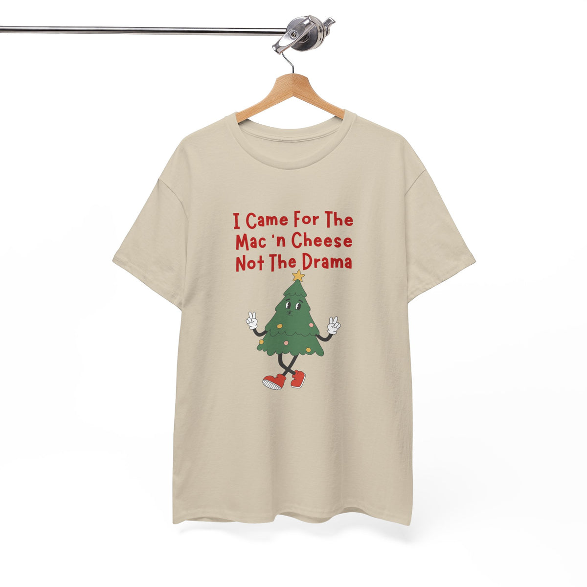 I Came for the Mac ’n Cheese Not the Drama Christmas Tree T-Shirt