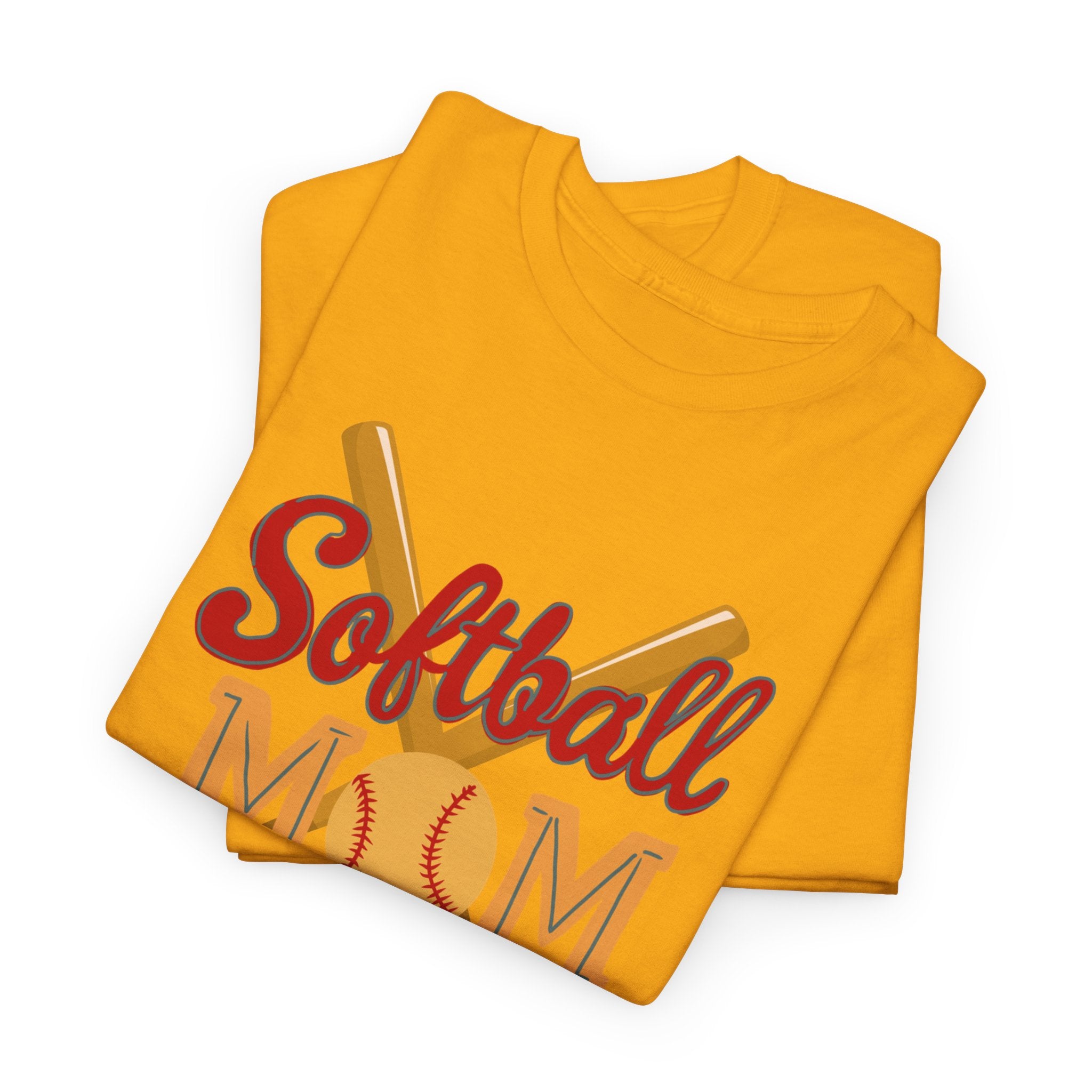 Softball Mom T‑Shirt — Retro Crossed Bats & Ball Tee for Proud Moms