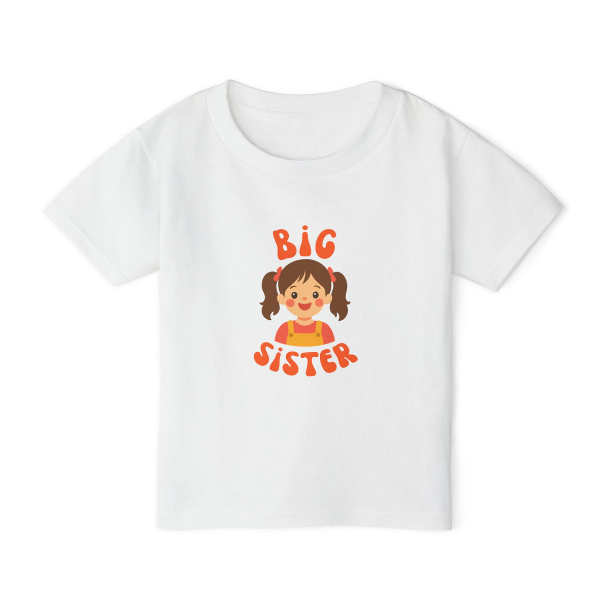 Big Sister Toddler T-Shirt — Cute Cartoon Sibling Announcement Tee