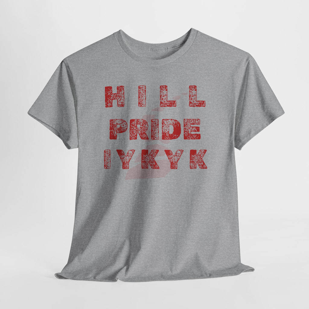 Hill Pride Cobblestone Road Graphic Tee — Red Brick Path Text Design