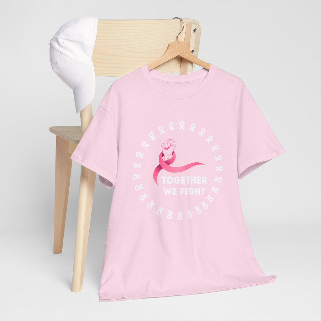 Breast Cancer Awareness T-Shirt - "Together We Fight" Pink Ribbon Tee