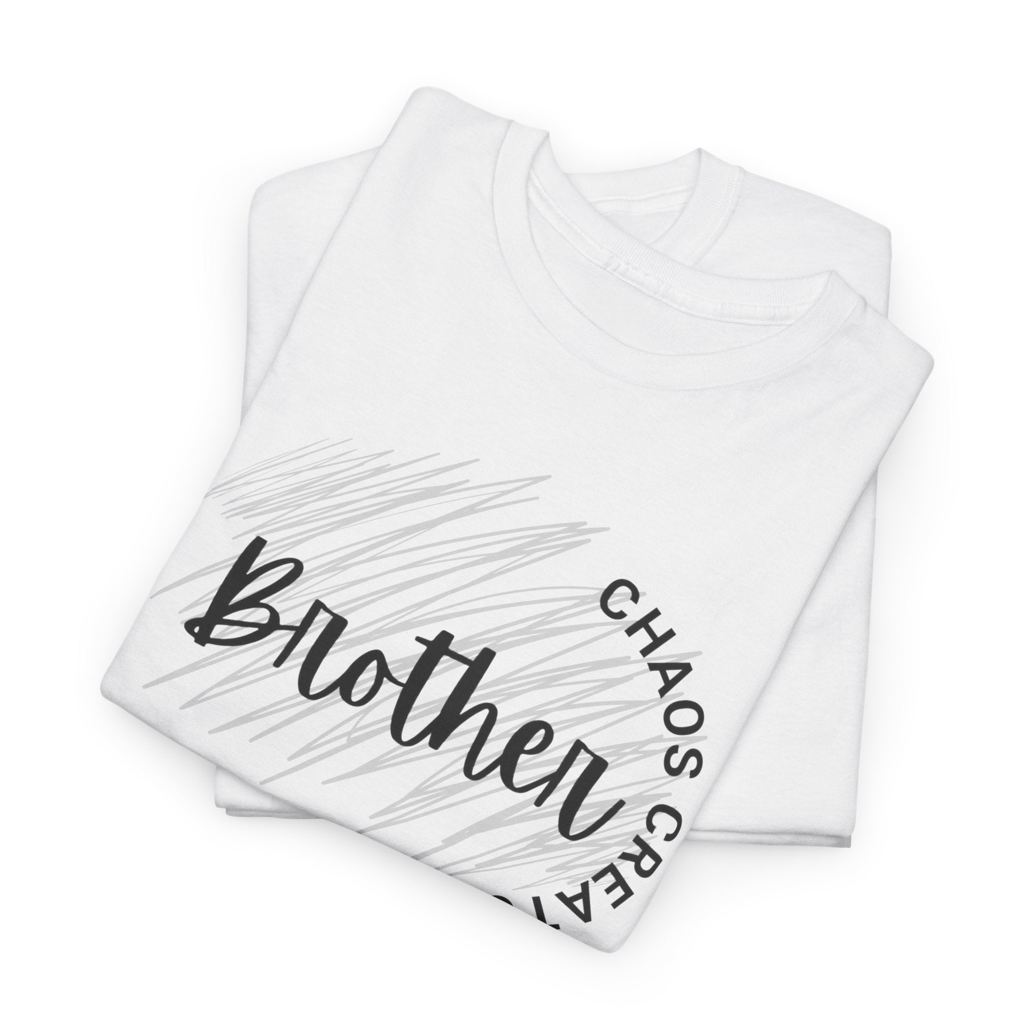 Brother Script Tee — 'Chaos Creator' Graphic Shirt for Siblings