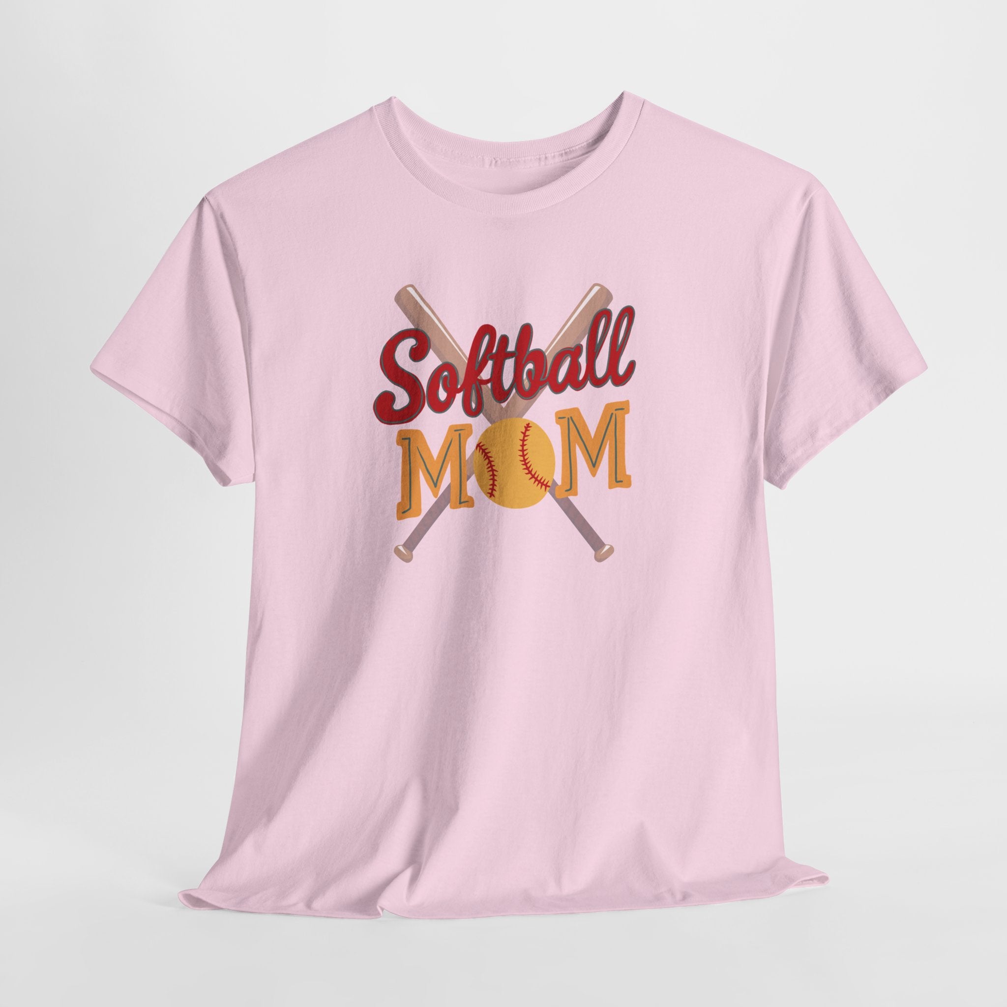 Softball Mom T‑Shirt — Retro Crossed Bats & Ball Tee for Proud Moms