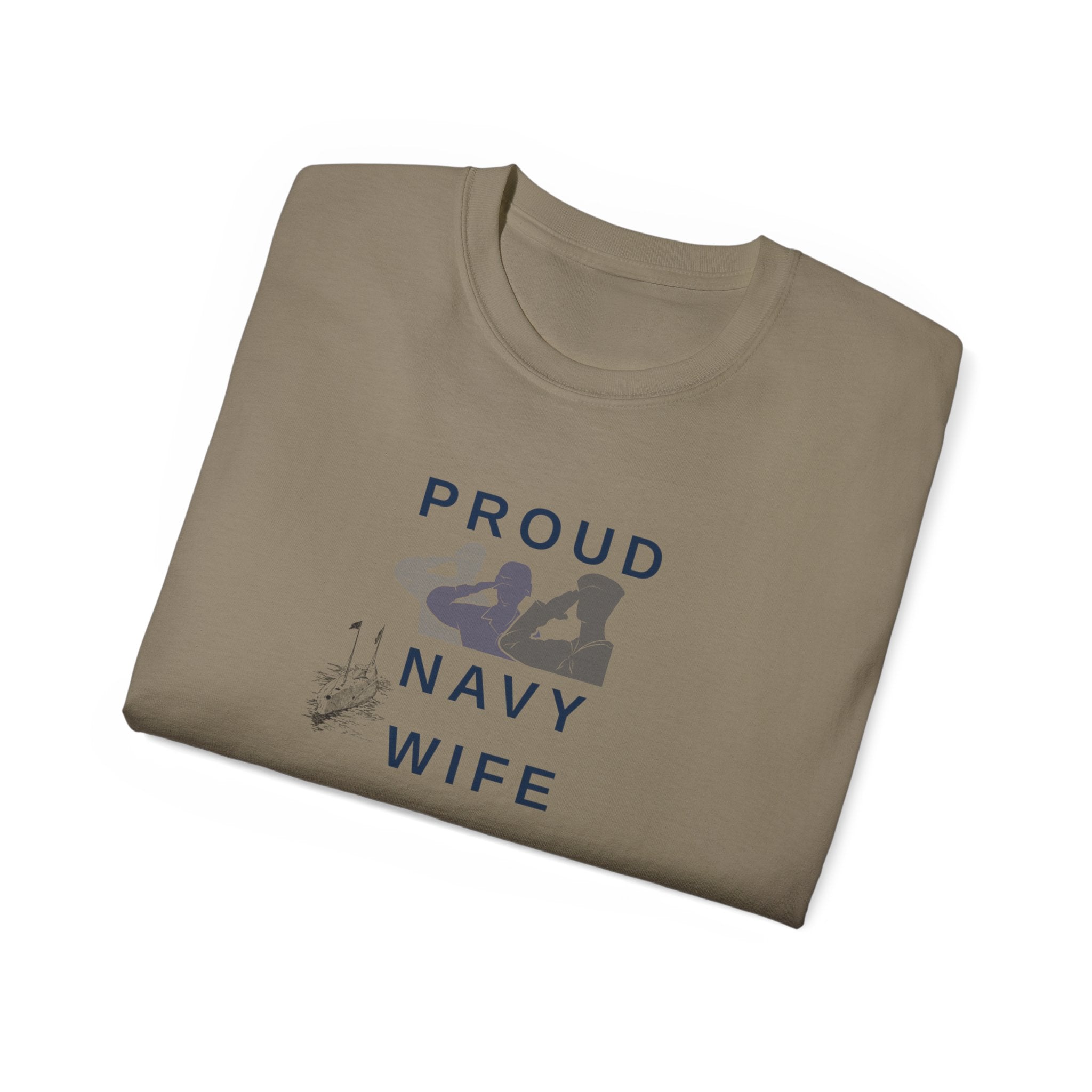 Proud Navy Wife T‑Shirt — Military Spouse Support Tee
