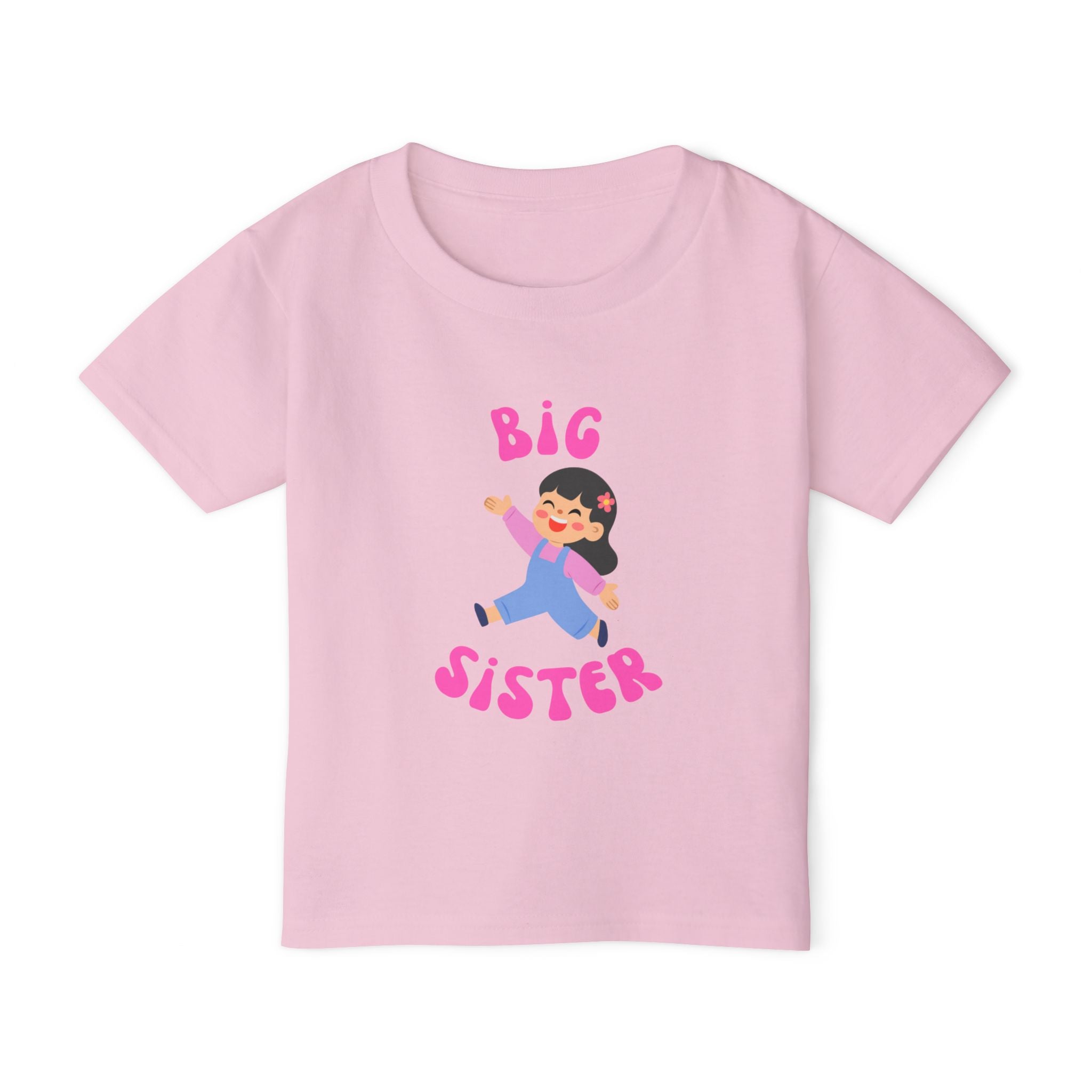Big Sister Toddler T-Shirt — Cute Cartoon Sibling Announcement Tee