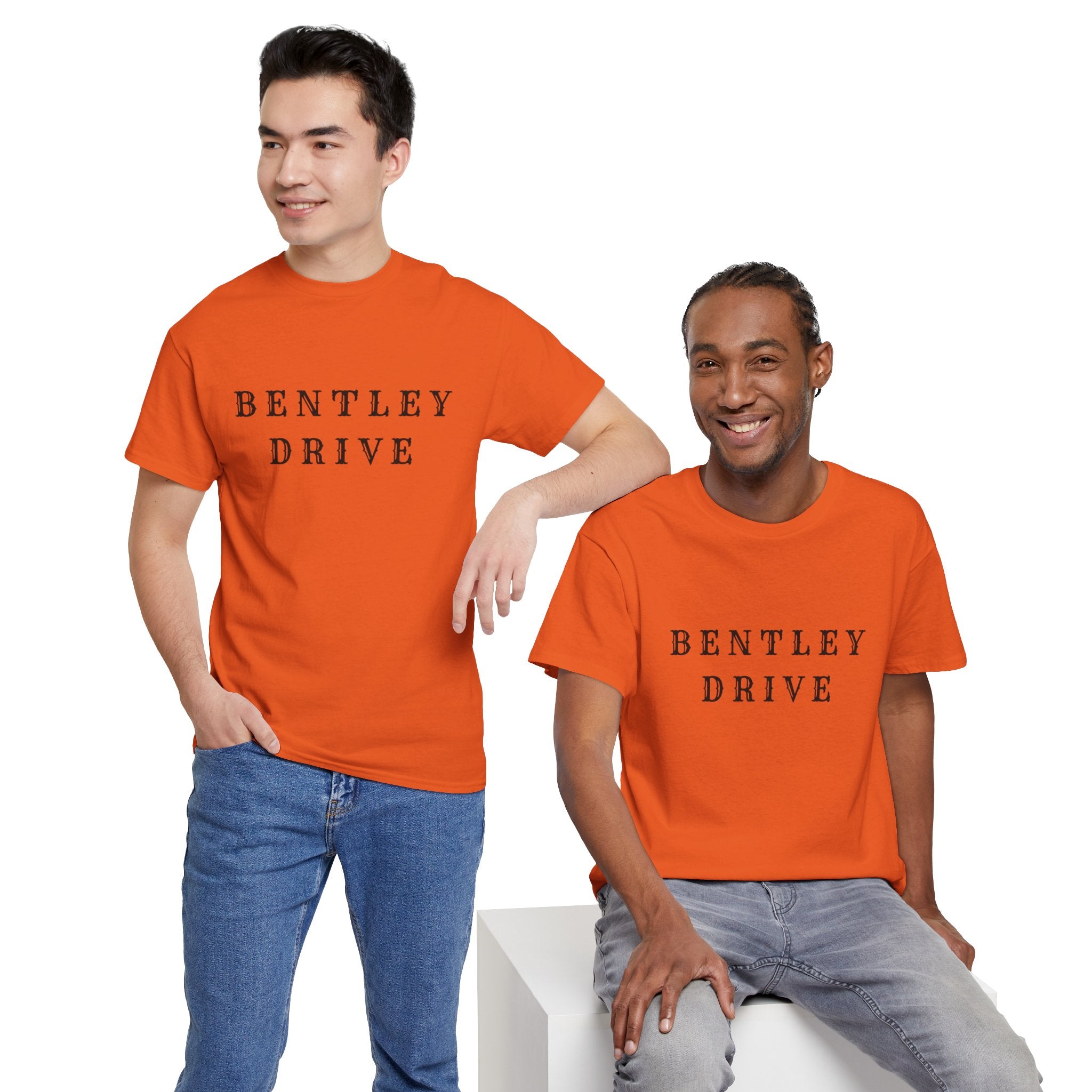 Bentley Drive Tee — Minimal Vintage Script T‑Shirt