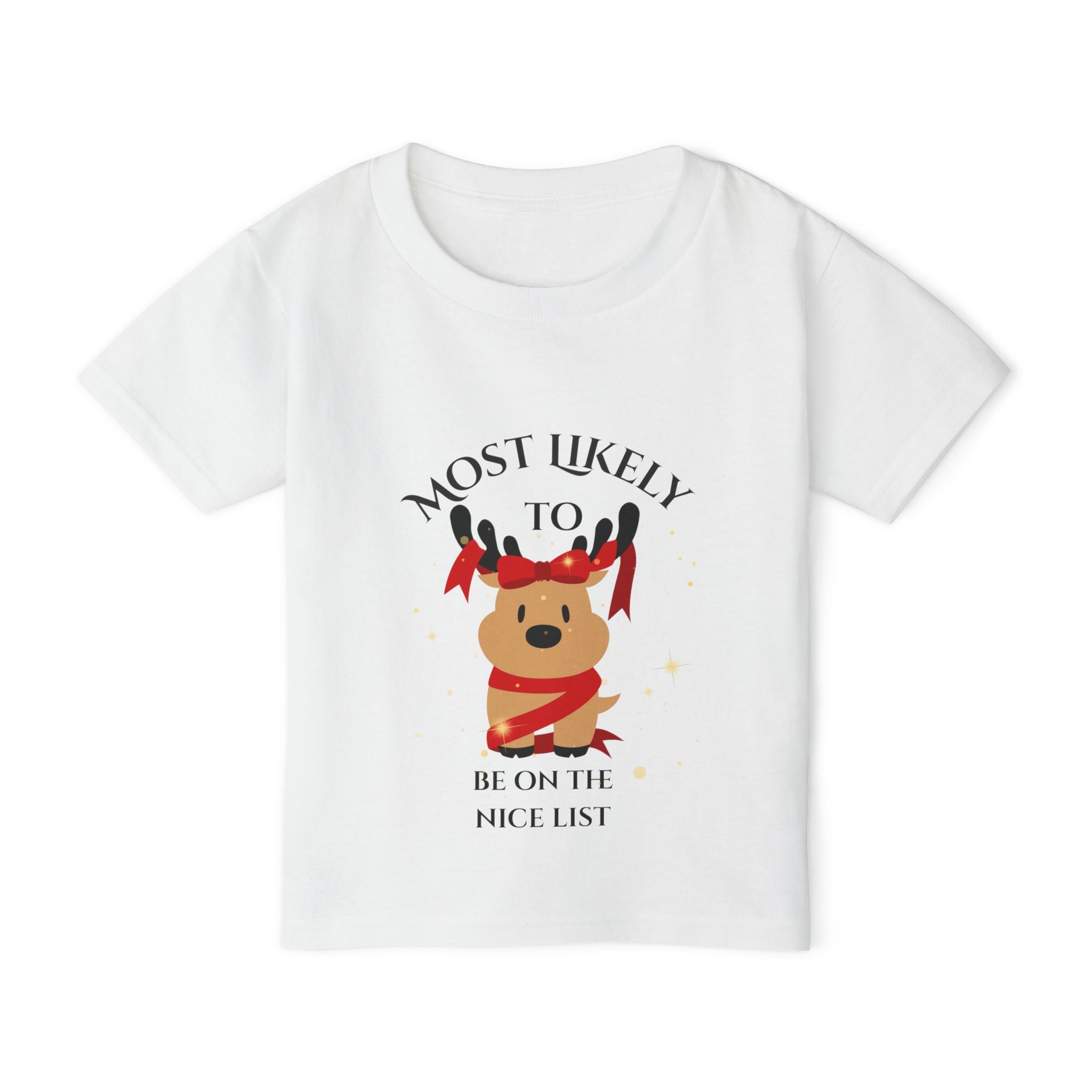 Most Likely to Be on the nice list Toddler Christmas T-Shirt, Cute Holiday Shirt, Kids Xmas Top, Most Likely To Be On Nice List Tee, Perfect for Family Photos, Christmas Gift