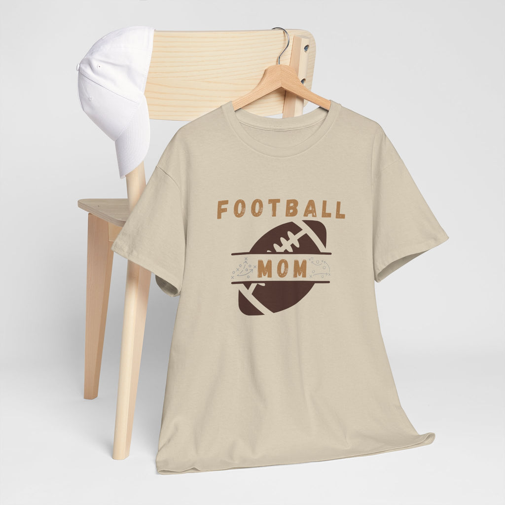 Football Mom T-Shirt — Retro Brown Football Design