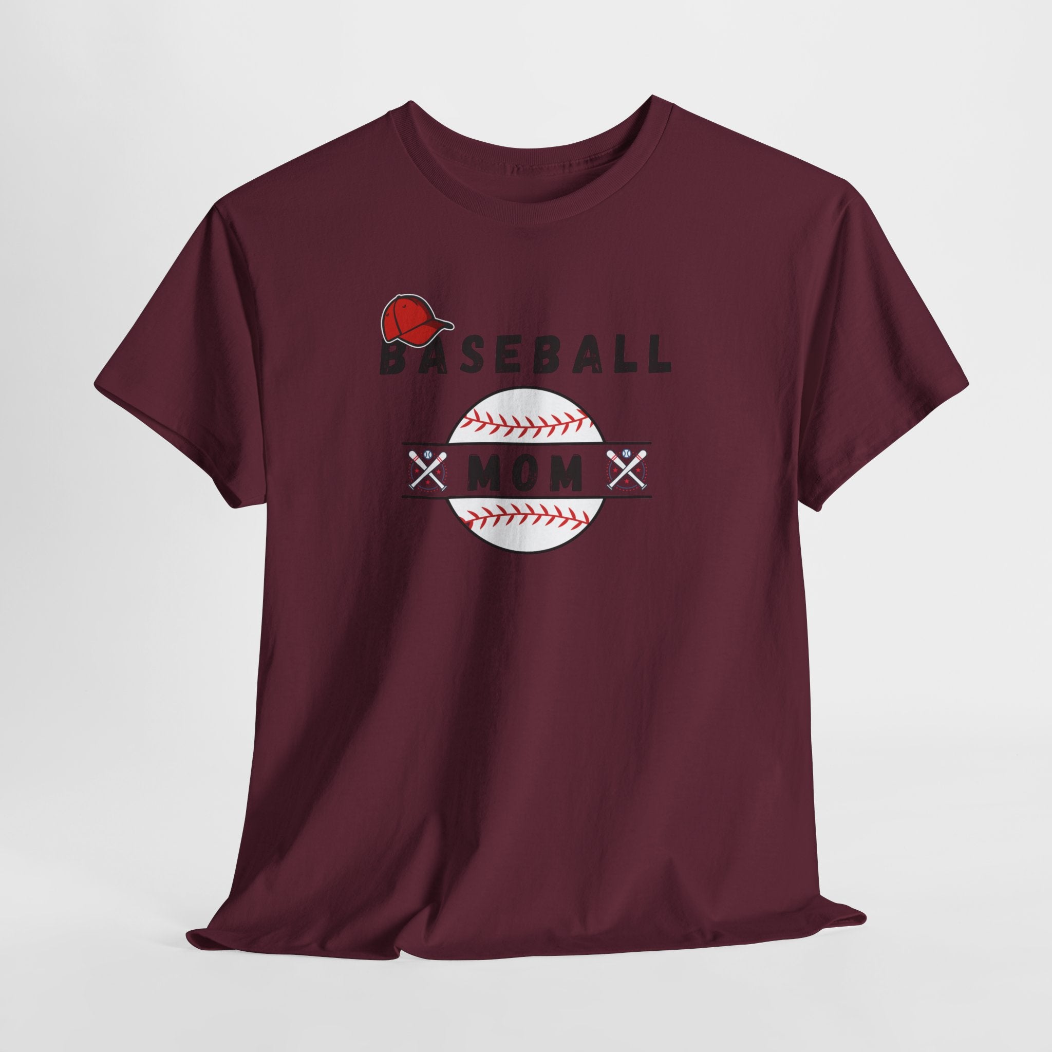 Baseball Mom T-Shirt – Women's Baseball Mom Tee with Stitch Graphic