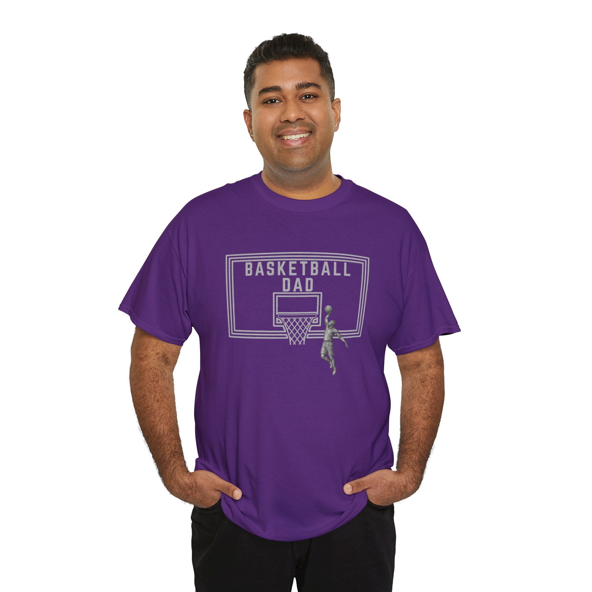 Basketball Dad T-Shirt — Basketball Hoop Graphic Tee for Proud Fathers