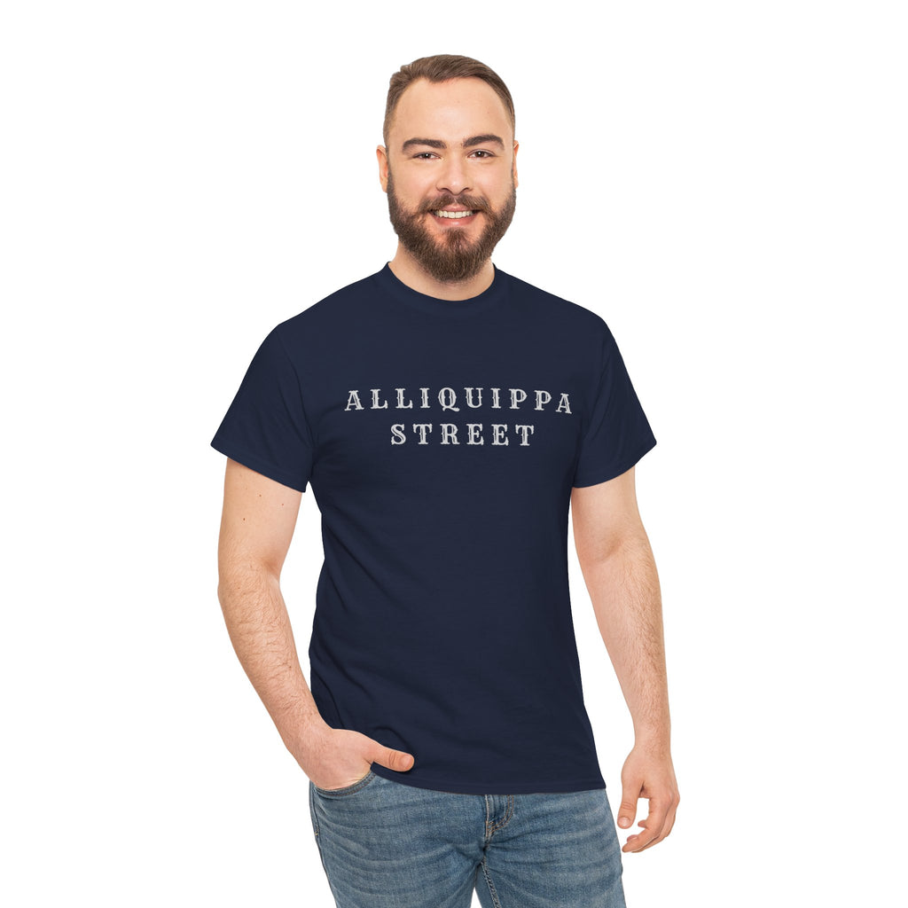 Alliquippa Street Tee — Vintage Block Letter Neighborhood T-Shirt