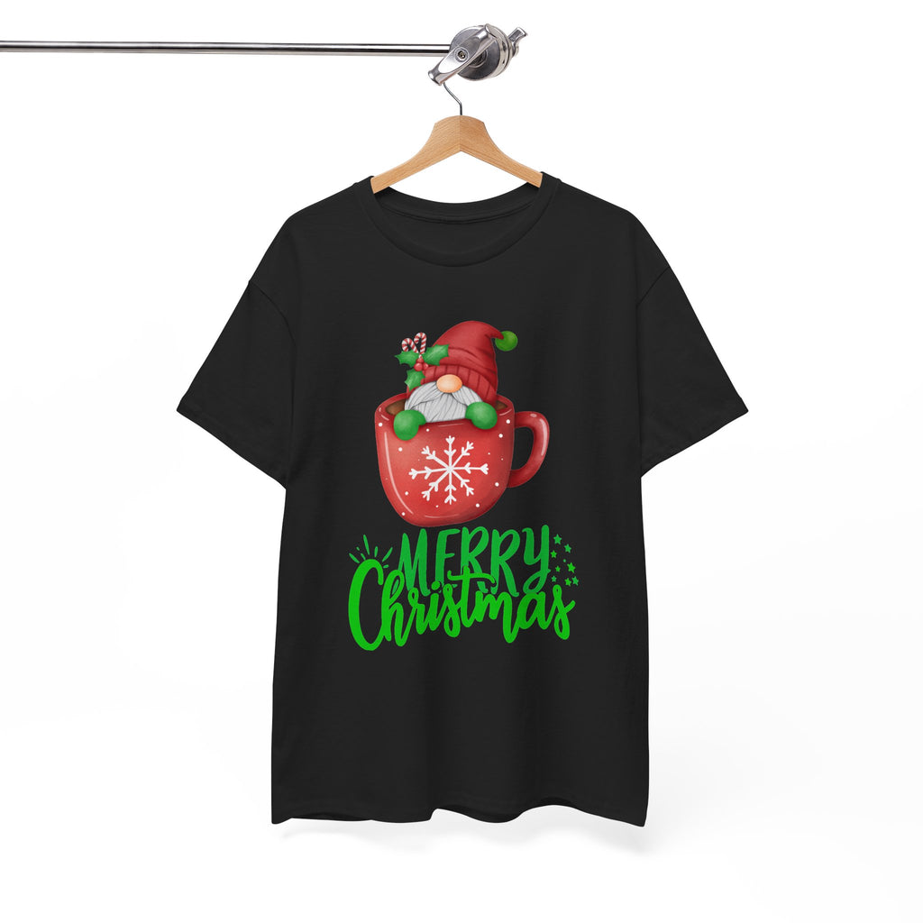 Merry Christmas Gnome in Mug Graphic T-Shirt