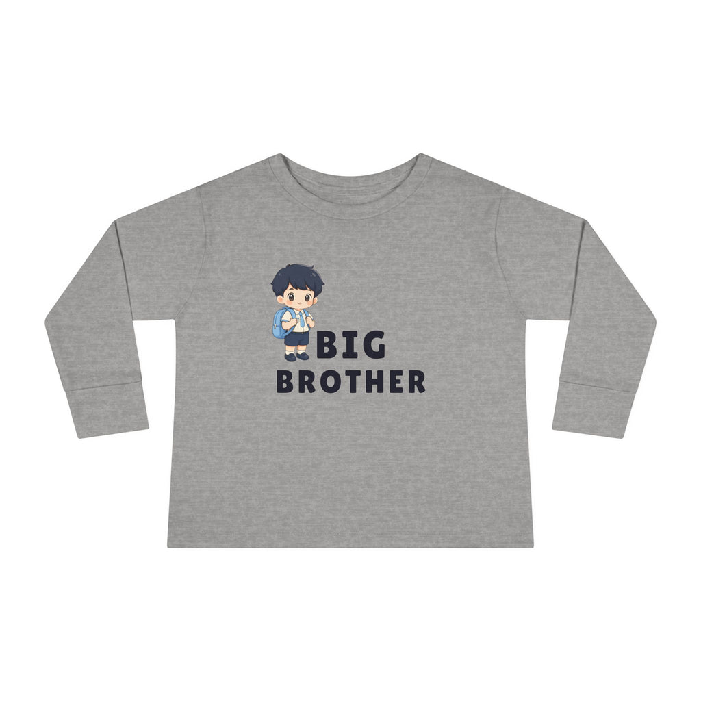 Big Bro Toddler Long Sleeve Tee — Cute Sibling Announcement Shirt