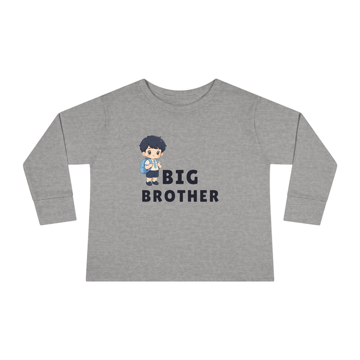 Big Bro Toddler Long Sleeve Tee — Cute Sibling Announcement Shirt