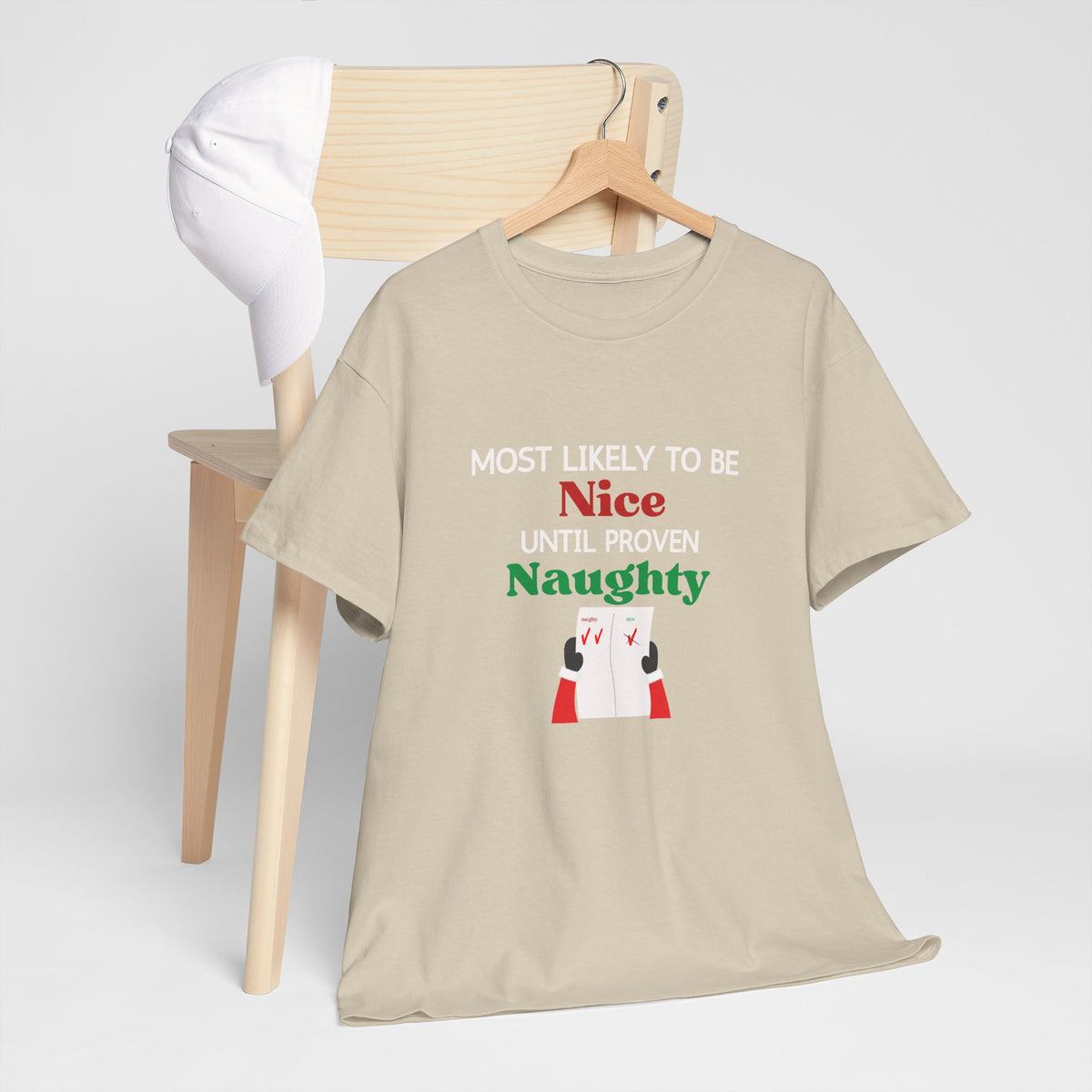 Most Likely to Be Nice Until Proven Naughty Christmas T-Shirt