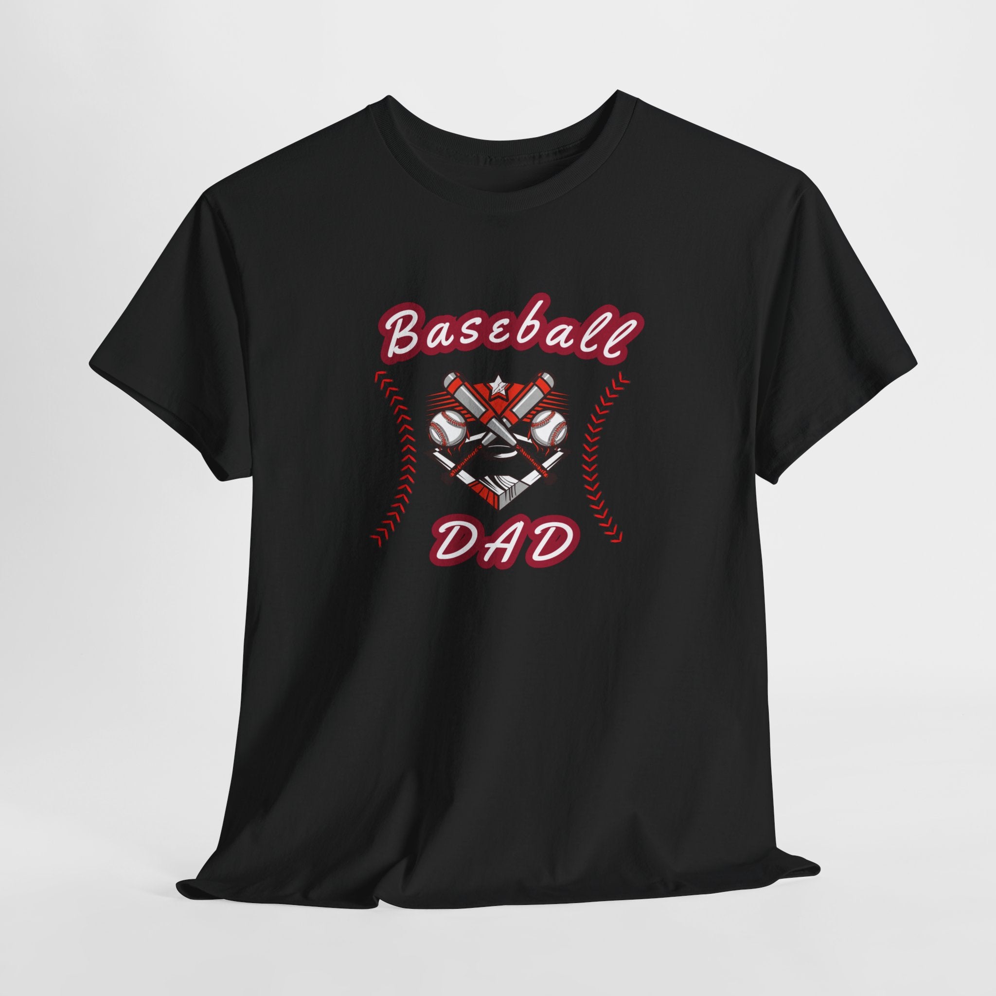 Baseball Dad T-Shirt – Vintage Crossed Bats & Glove Tee for Sports Fans, Father's Day Gift