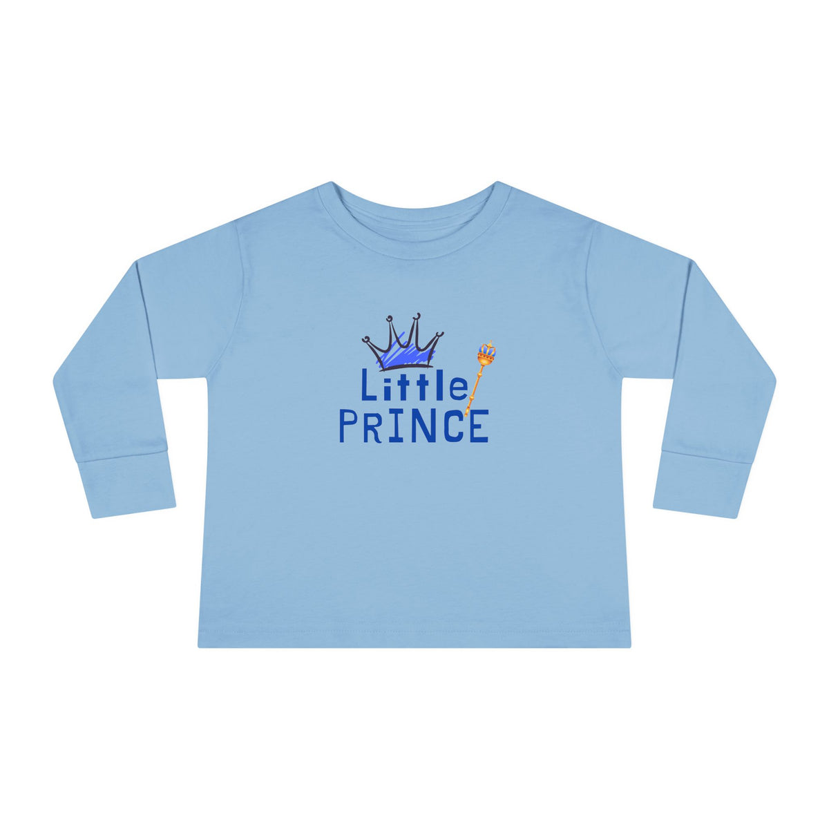 Little Prince Toddler Long Sleeve Tee — Cute Crown Design