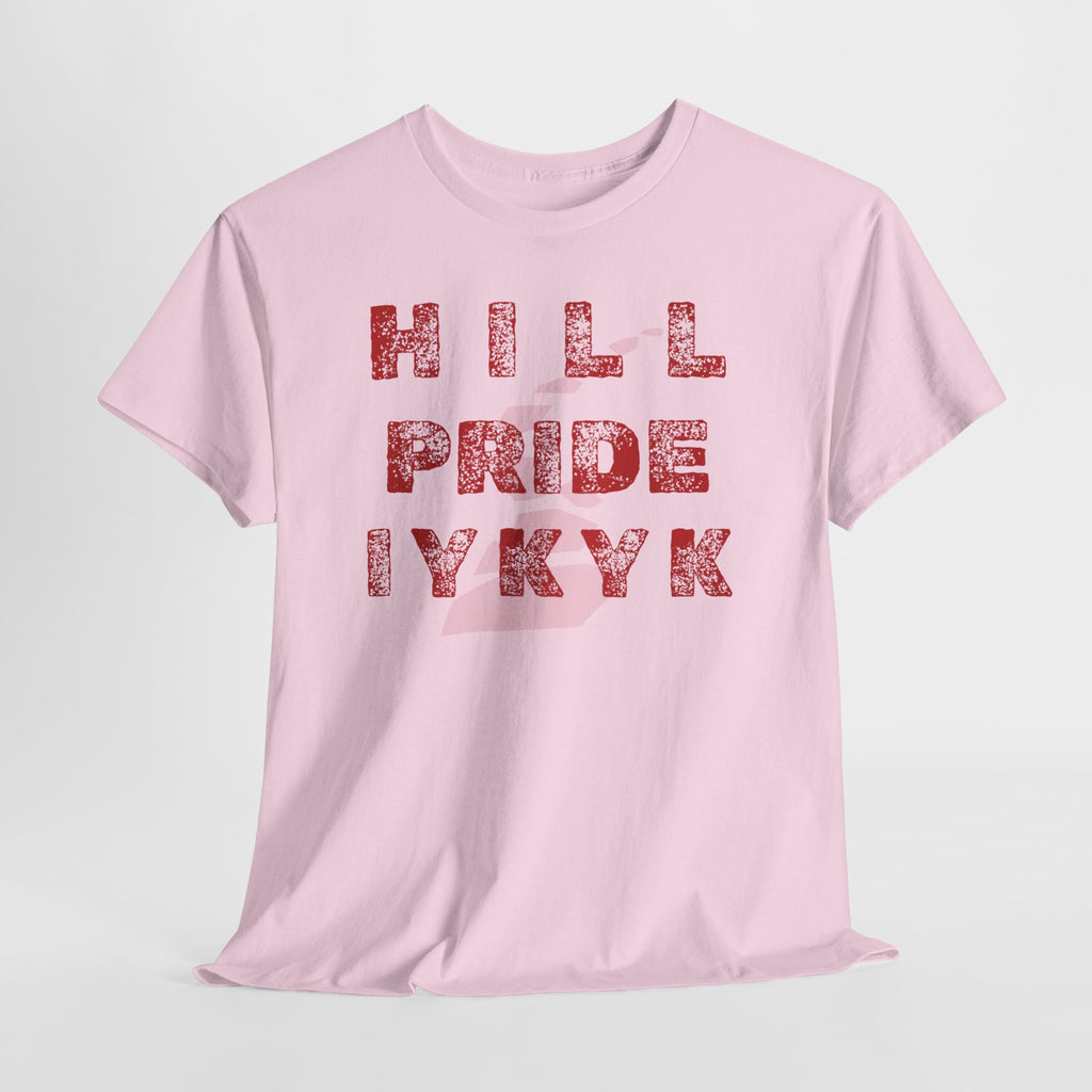 Hill Pride Cobblestone Road Graphic Tee — Red Brick Path Text Design