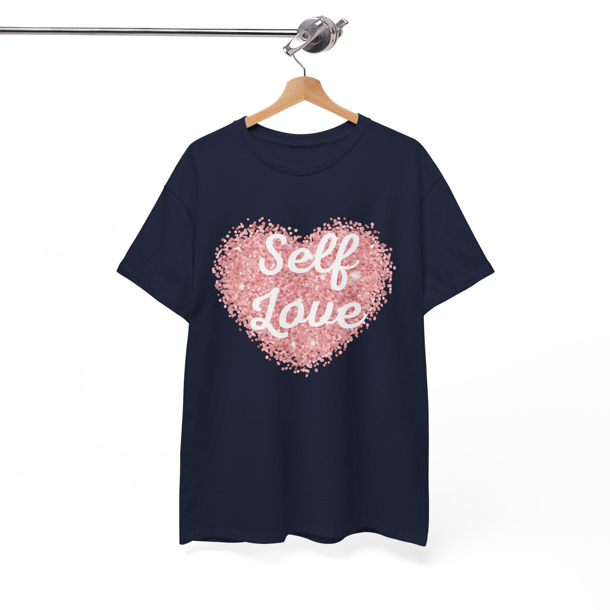 Self Love Tee — Pink Heart Mental Health Awareness Shirt