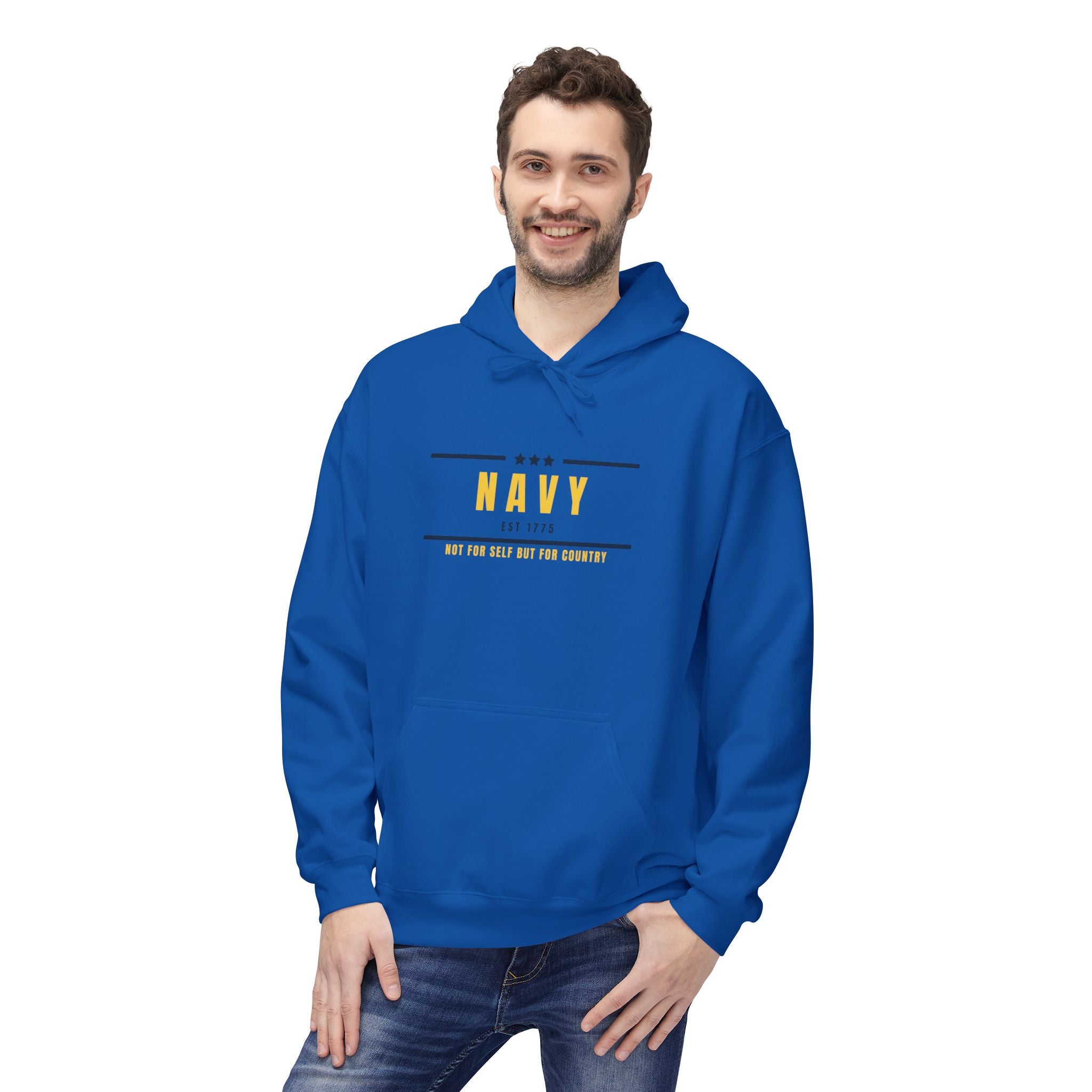 Navy Est. Hoodie — Military Pride Pullover