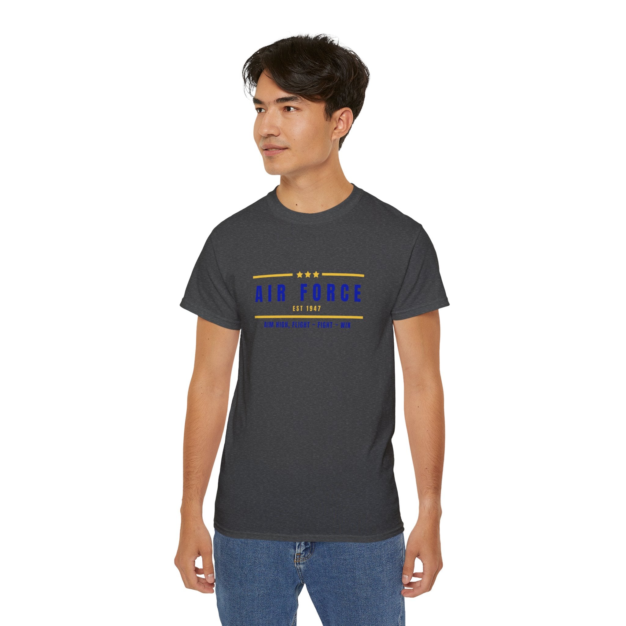 Air Force Vintage Stripe Tee — "Air Force" Graphic T-Shirt