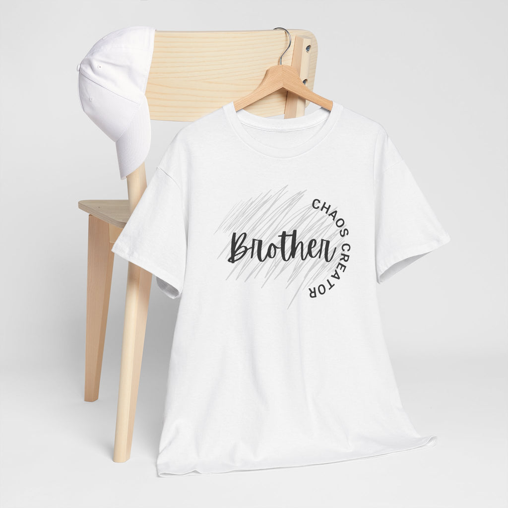 Brother Script Tee — 'Chaos Creator' Graphic Shirt for Siblings