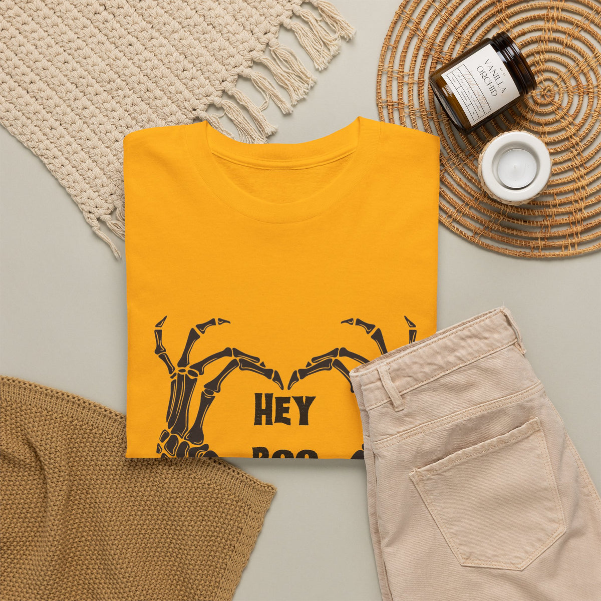 Hey Boo Skeleton Heart T-Shirt