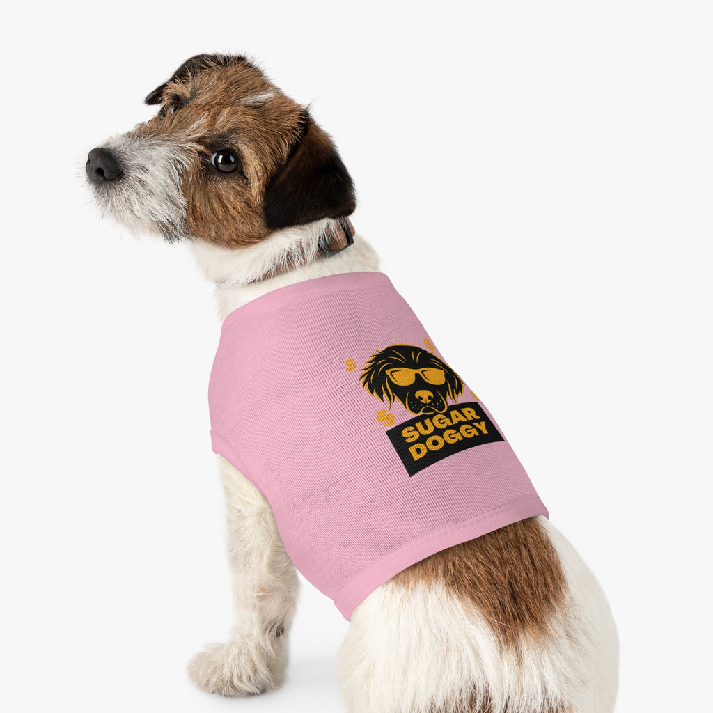 Sugar Doggy Pet Tank Top — Funny Dog Tee with Sunglasses & Dollar Sign Design